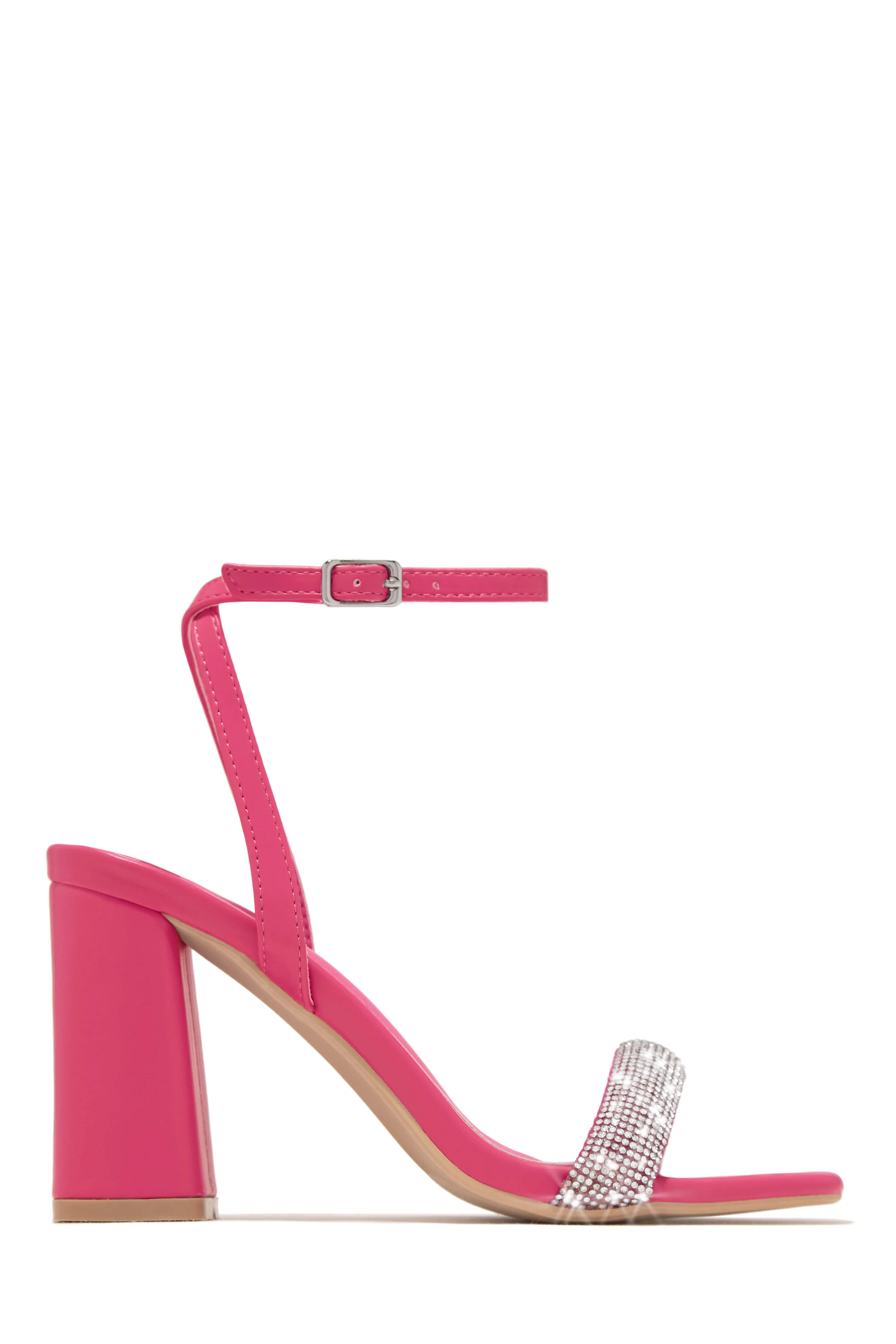 Devine Dreams Embellished Chunky Heels - Pink - Image 5