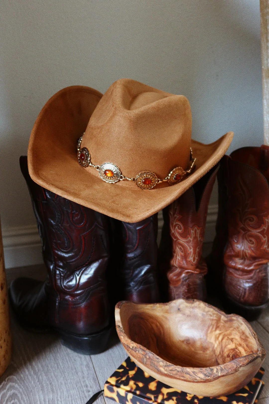 Dolly Western Cowgirl Hat - Tan - Image 6