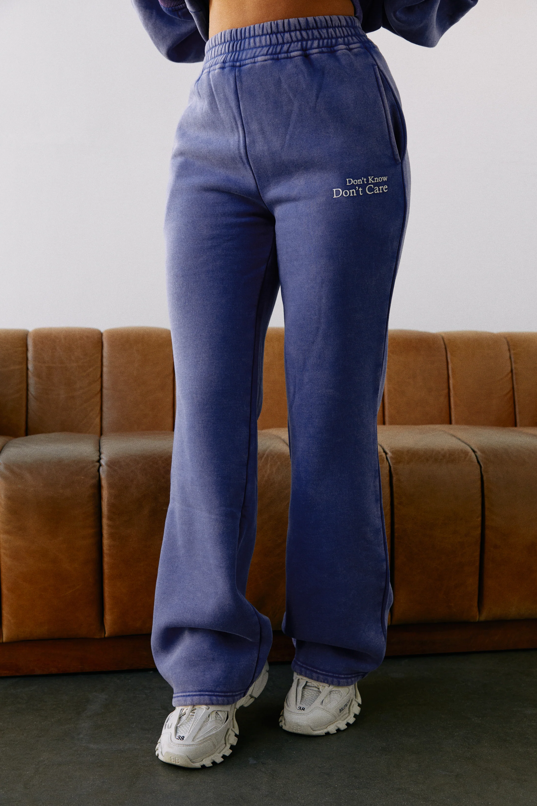 Don't Know Don't Care High Waist Wide Leg Sweat Pant - Green - Image 7