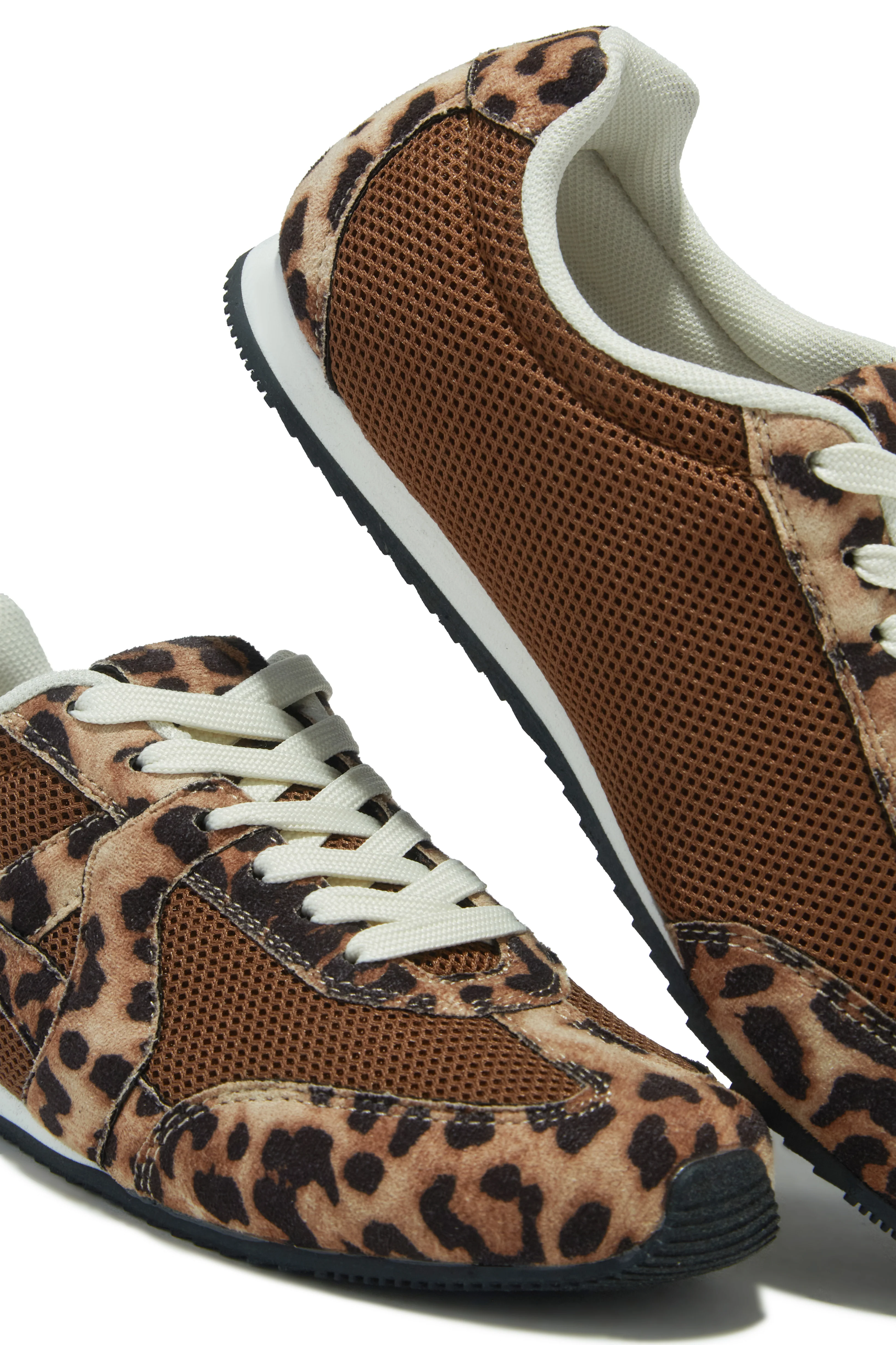 Downtown Stroll Lace Up Sneakers - Leopard - Image 5