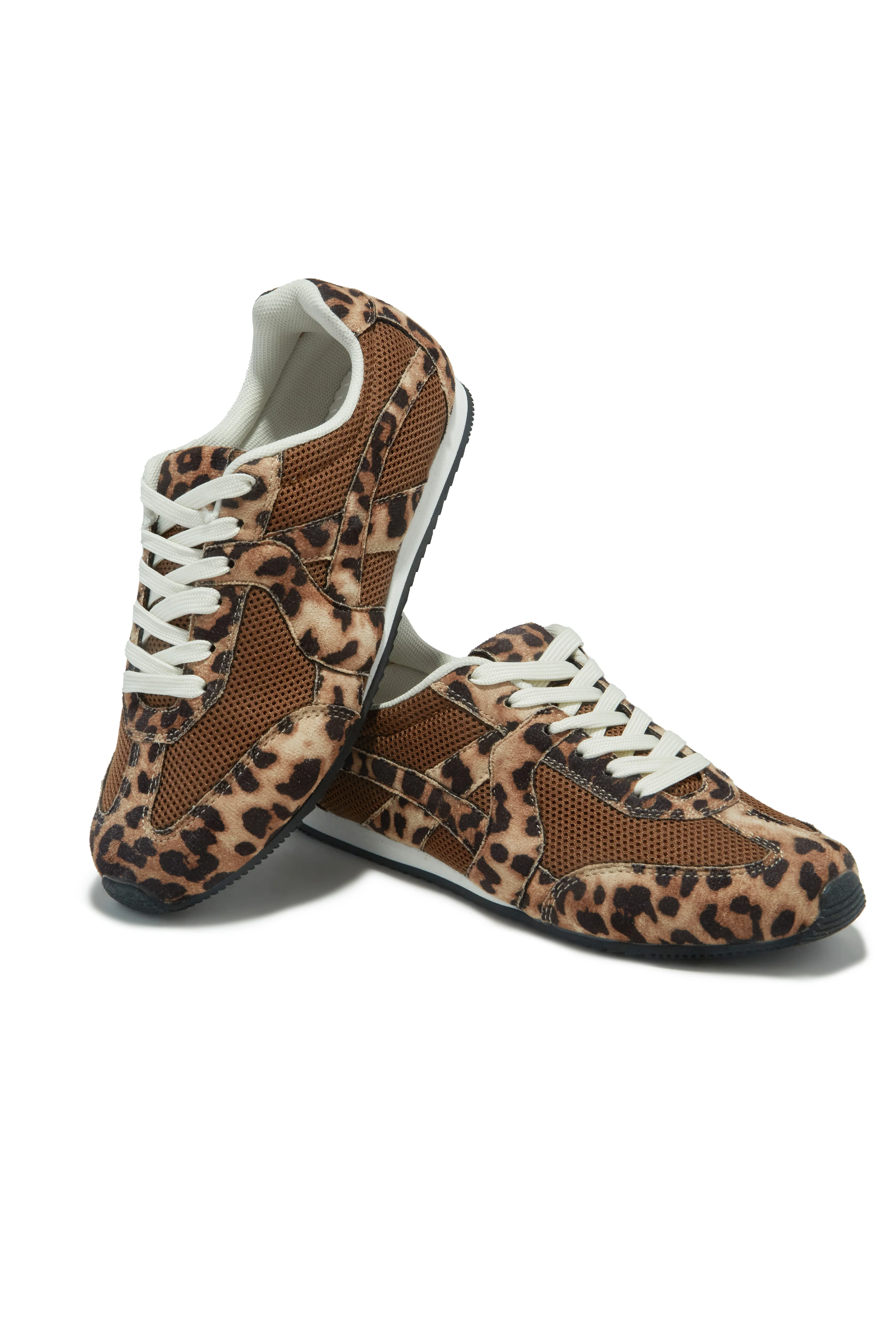 Downtown Stroll Lace Up Sneakers - Leopard - Image 6
