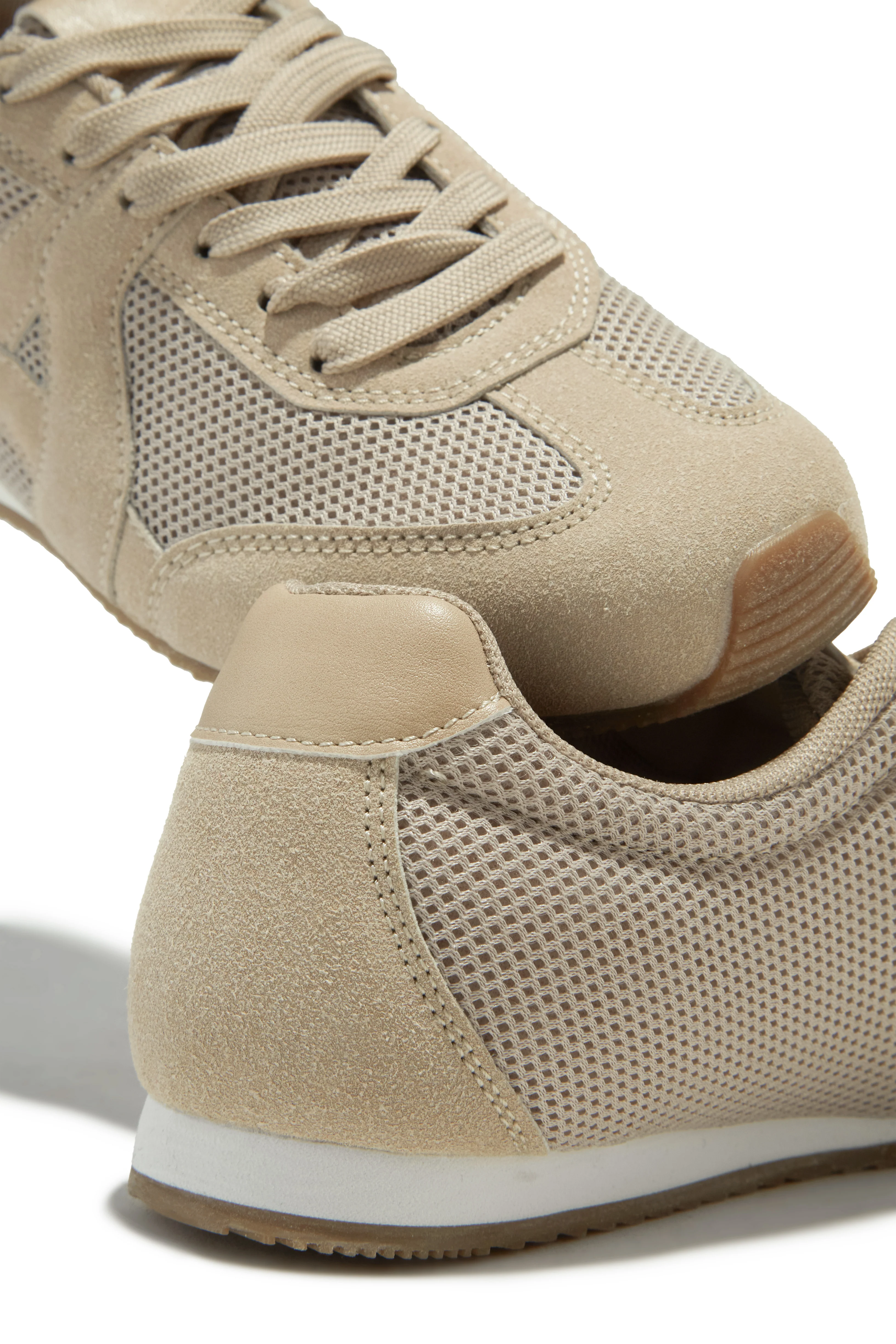 Downtown Stroll Lace Up Sneakers - Taupe - Image 3