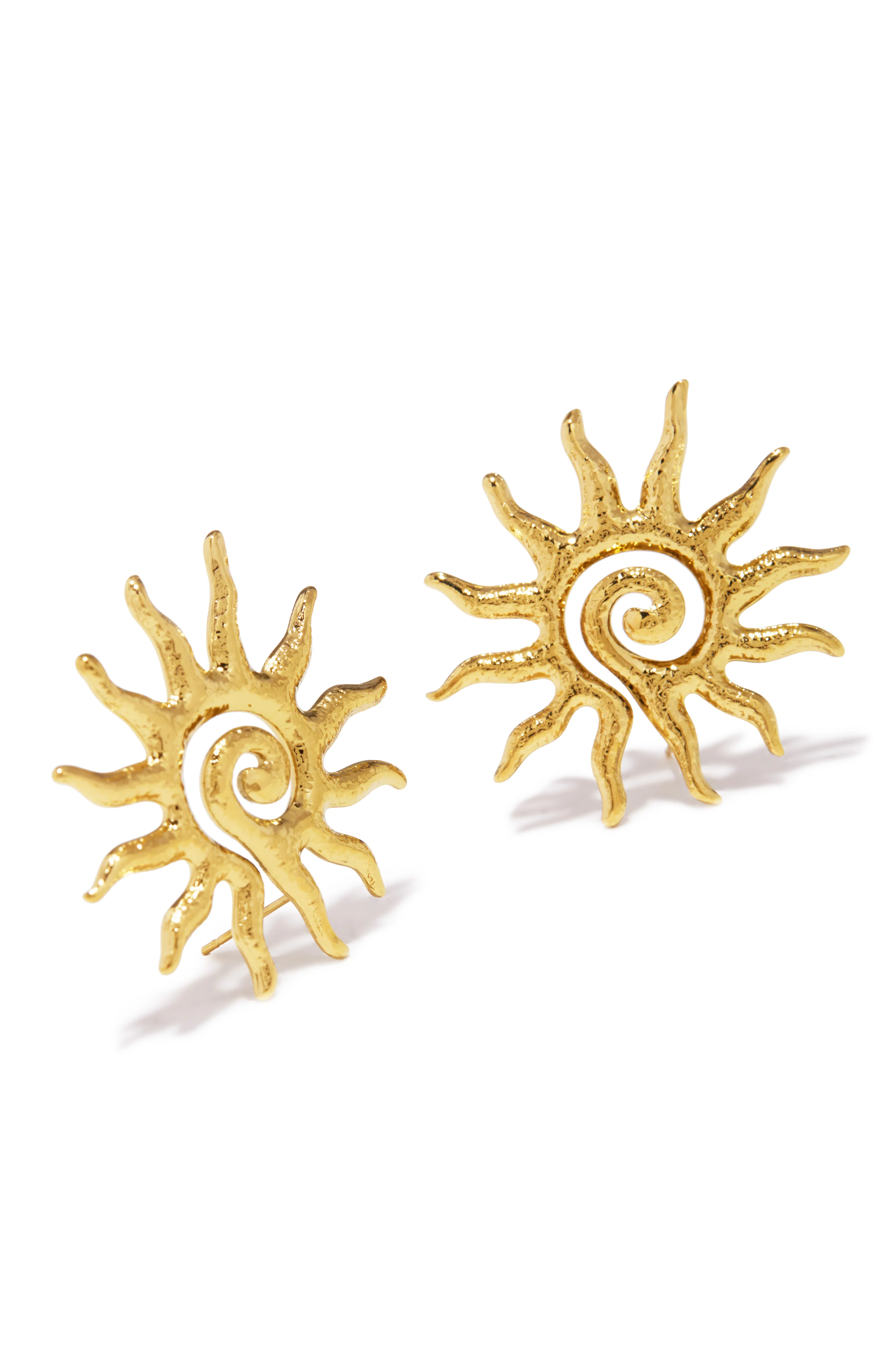 El Sol Gold Dipped Statement Earring - Gold - Image 2