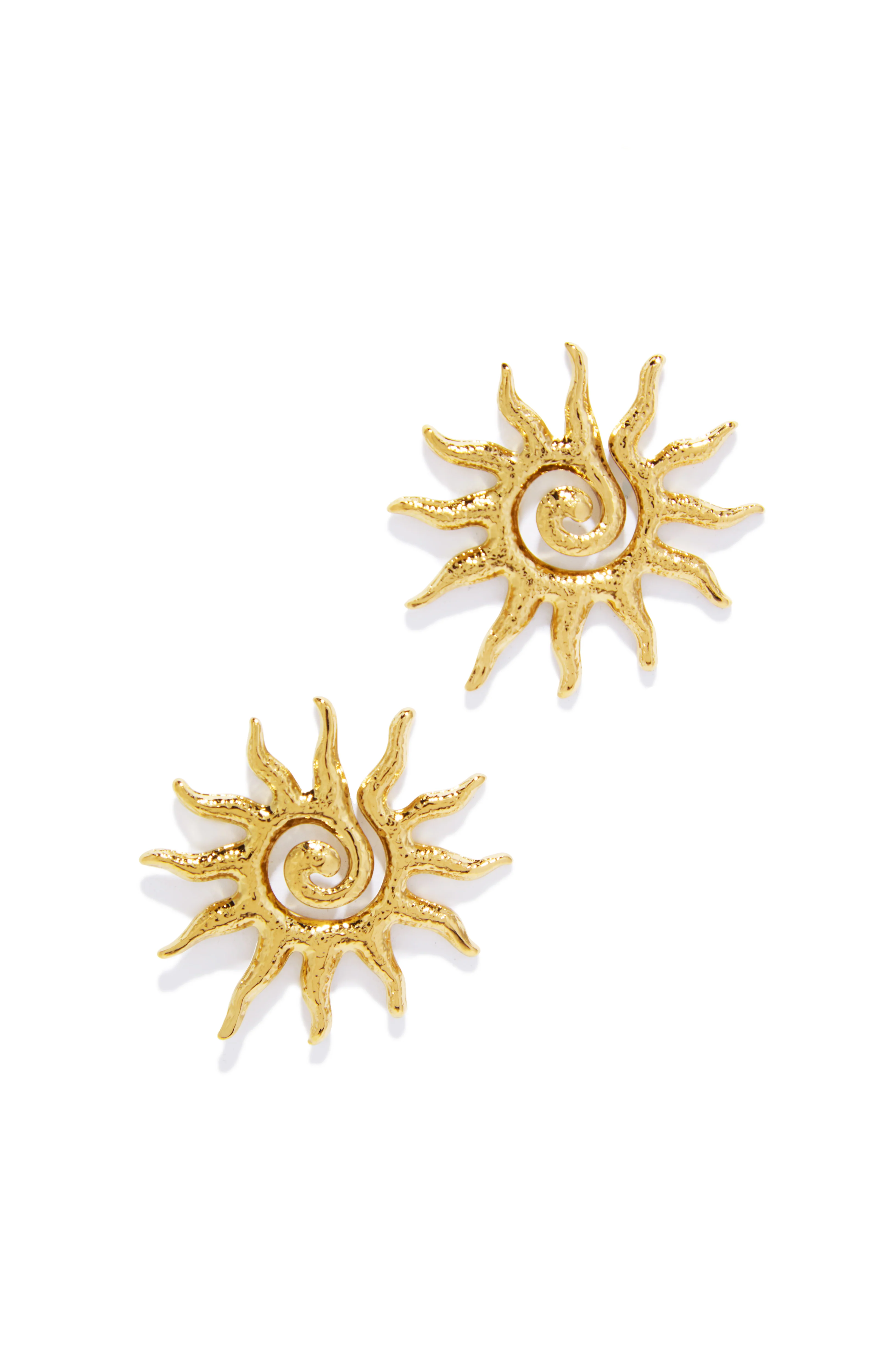 El Sol Gold Dipped Statement Earring - Gold - Image 3
