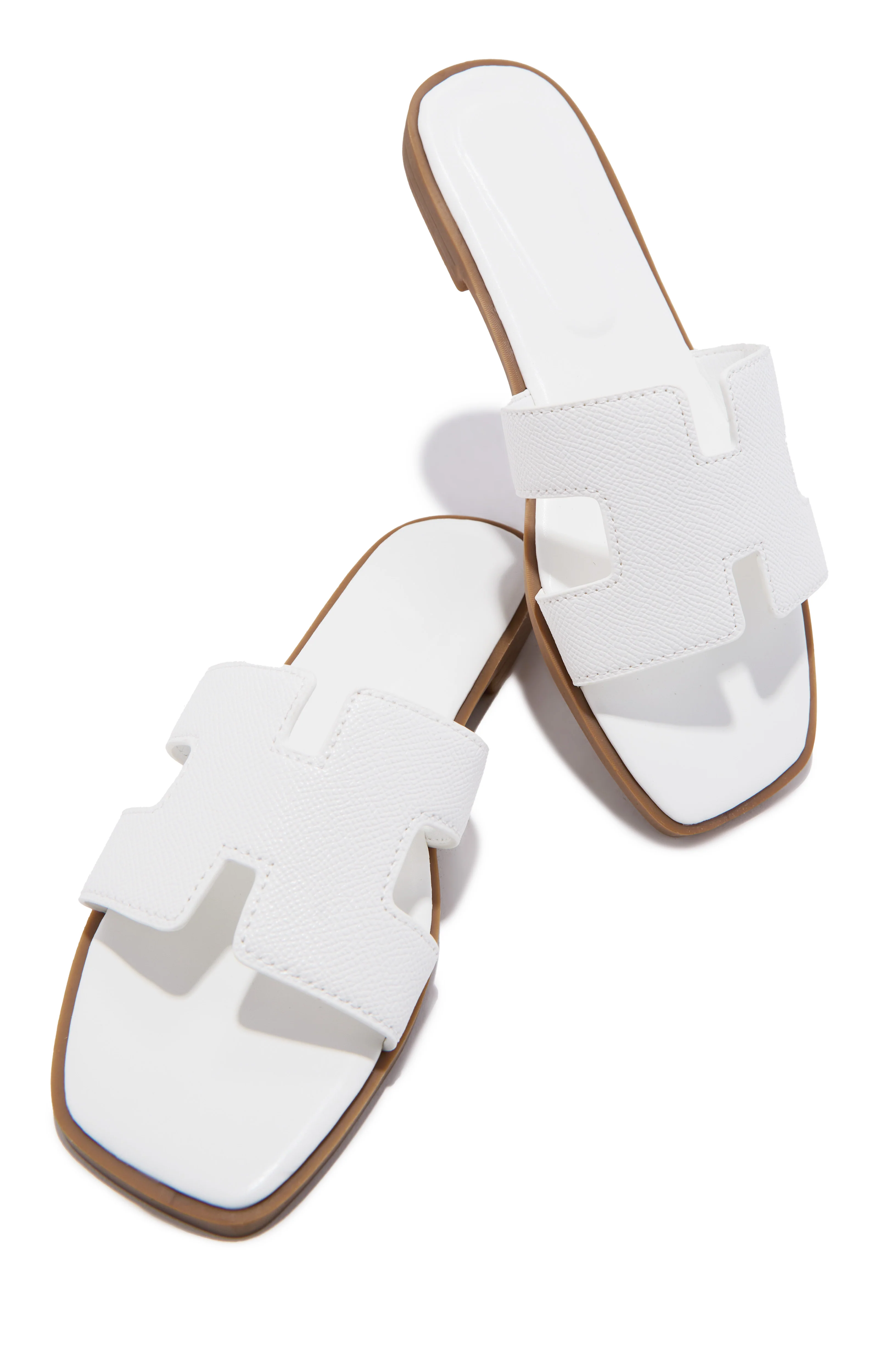 Elara Slip On Sandals - White - Image 4