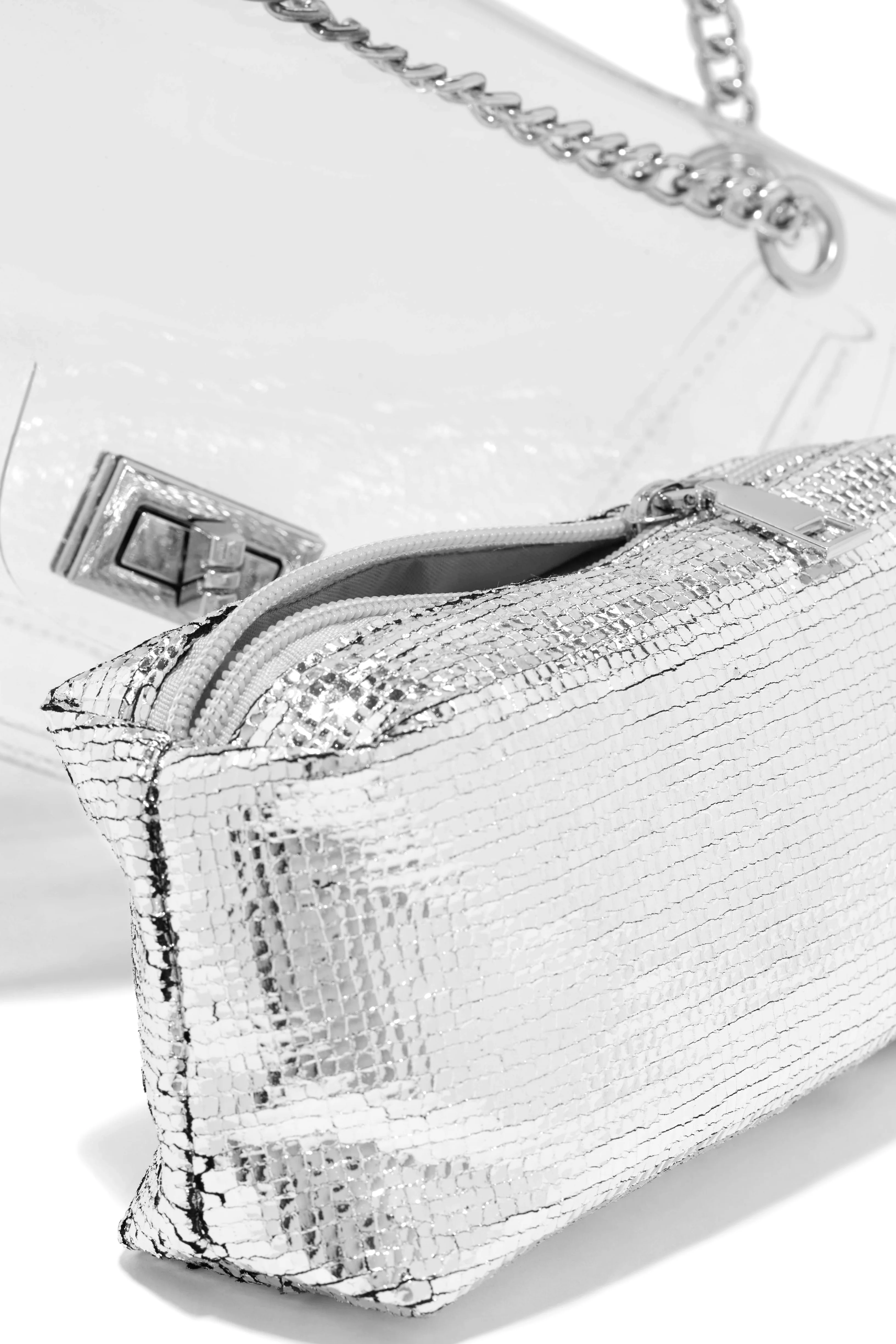 Elenia Crossbody Handbag - Silver - Image 4
