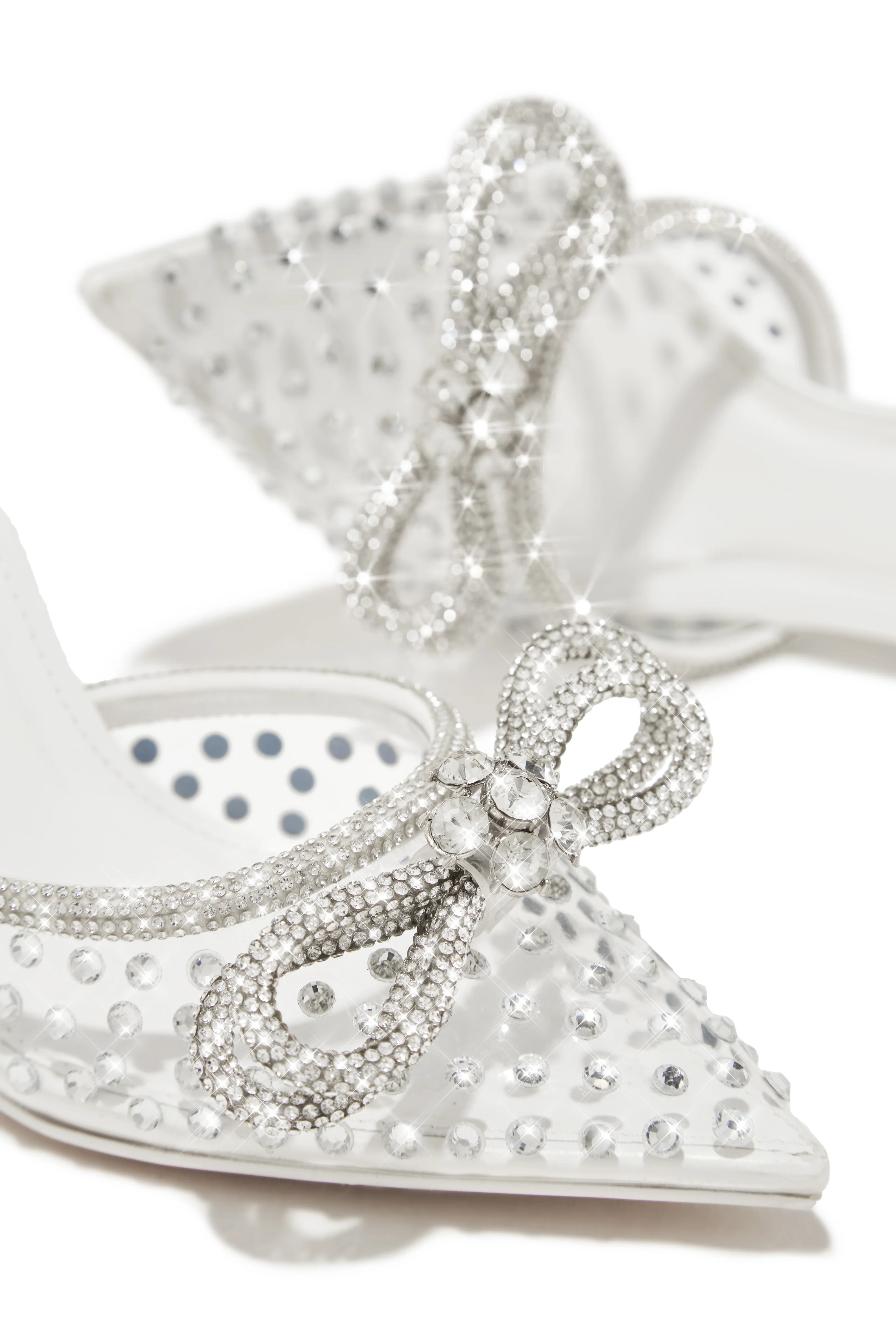 Elina Embellished Ankle Strap Pumps - White - Image 8