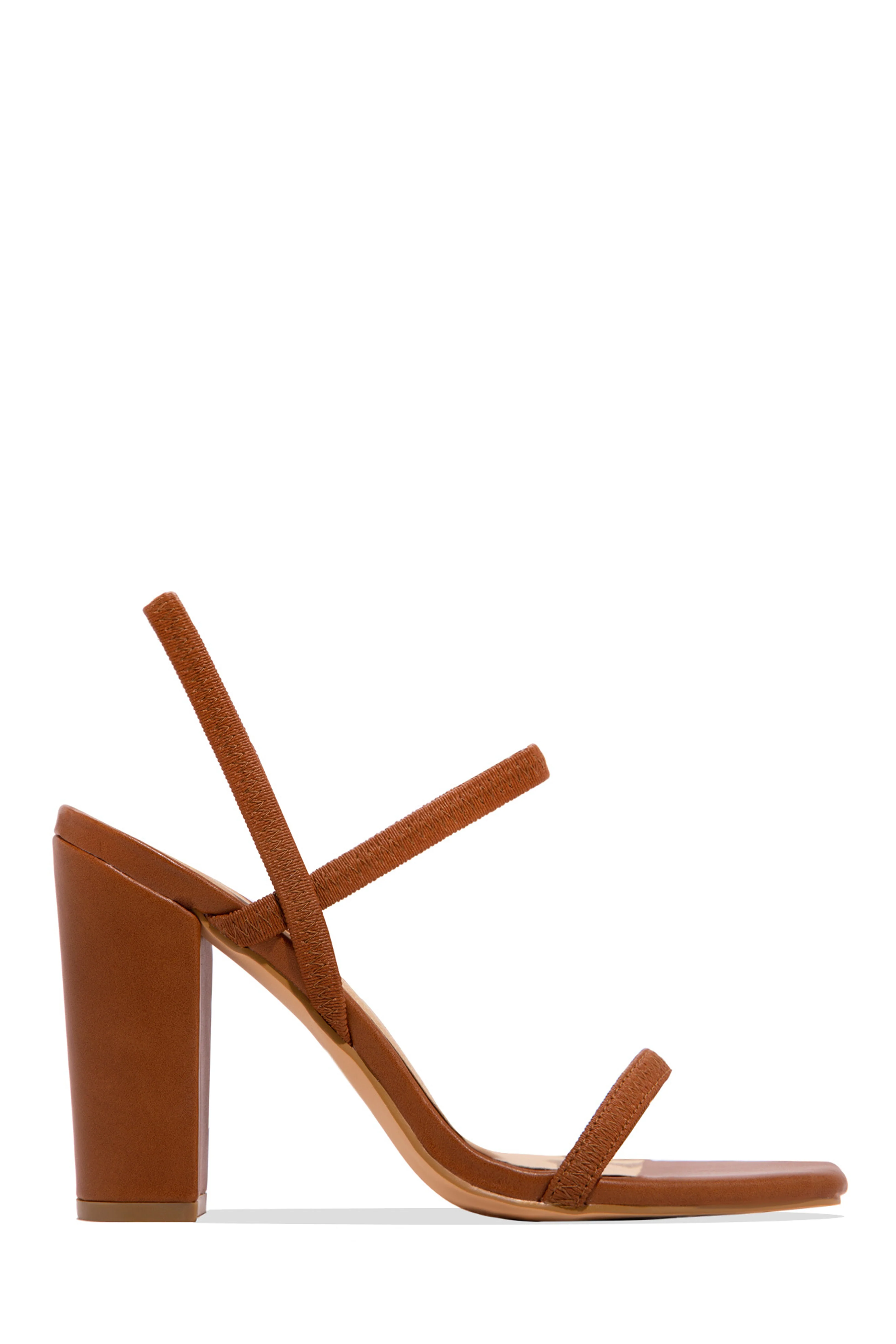 Emerie Slingback Block High Heels - Coral - Image 12