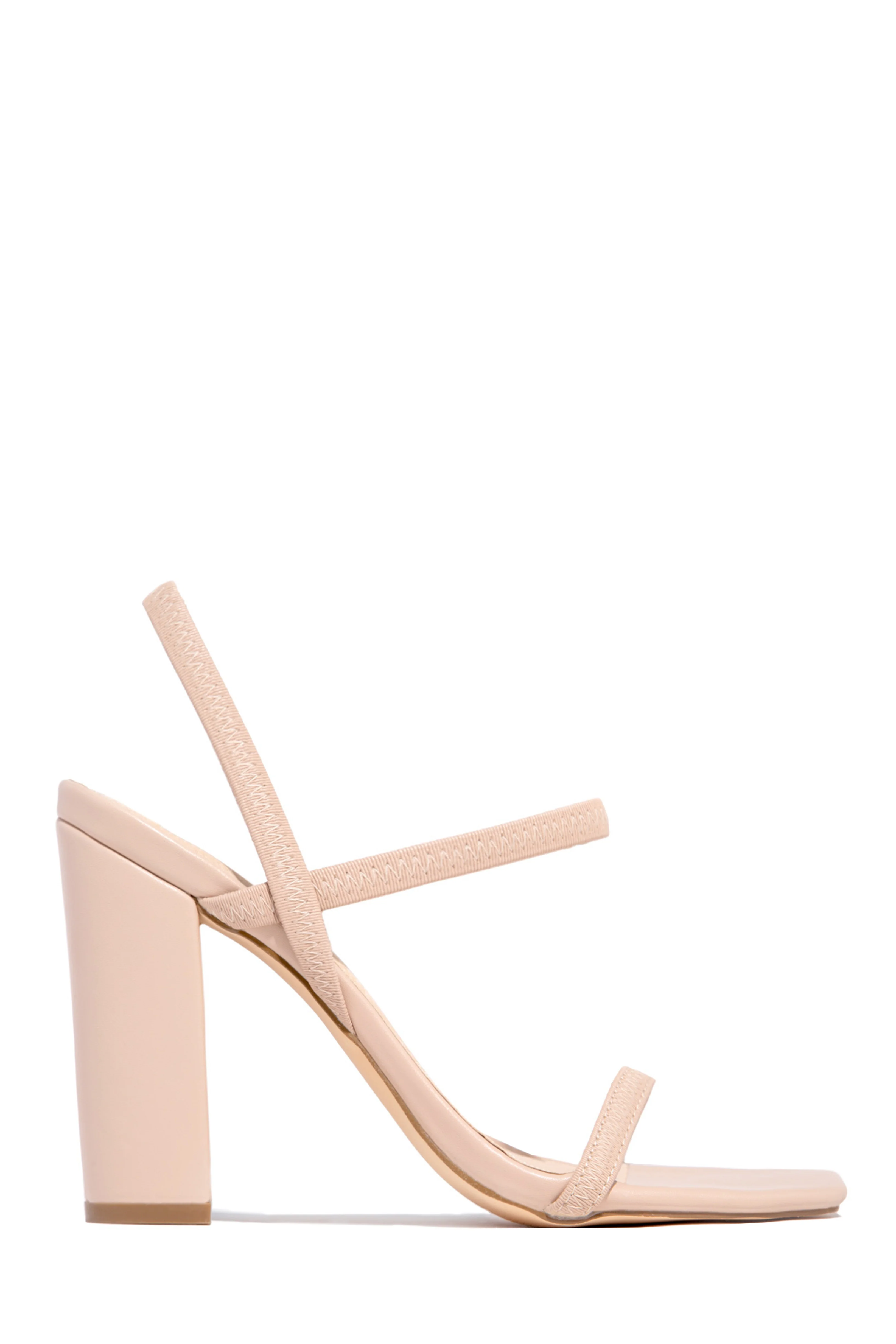 Emerie Slingback Block High Heels - Coral - Image 9