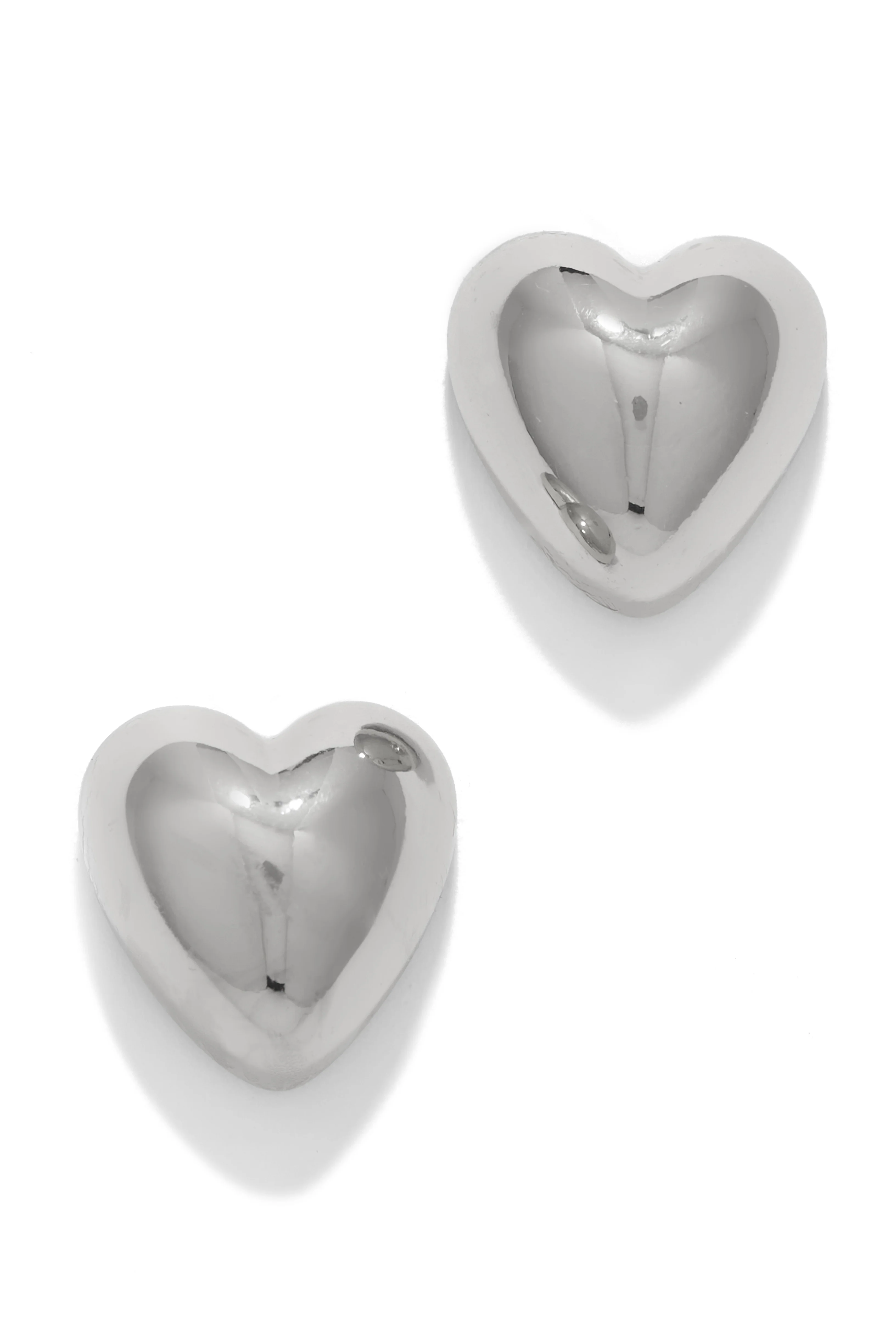 Endless Love Heart Shape Earring - Silver - Image 2