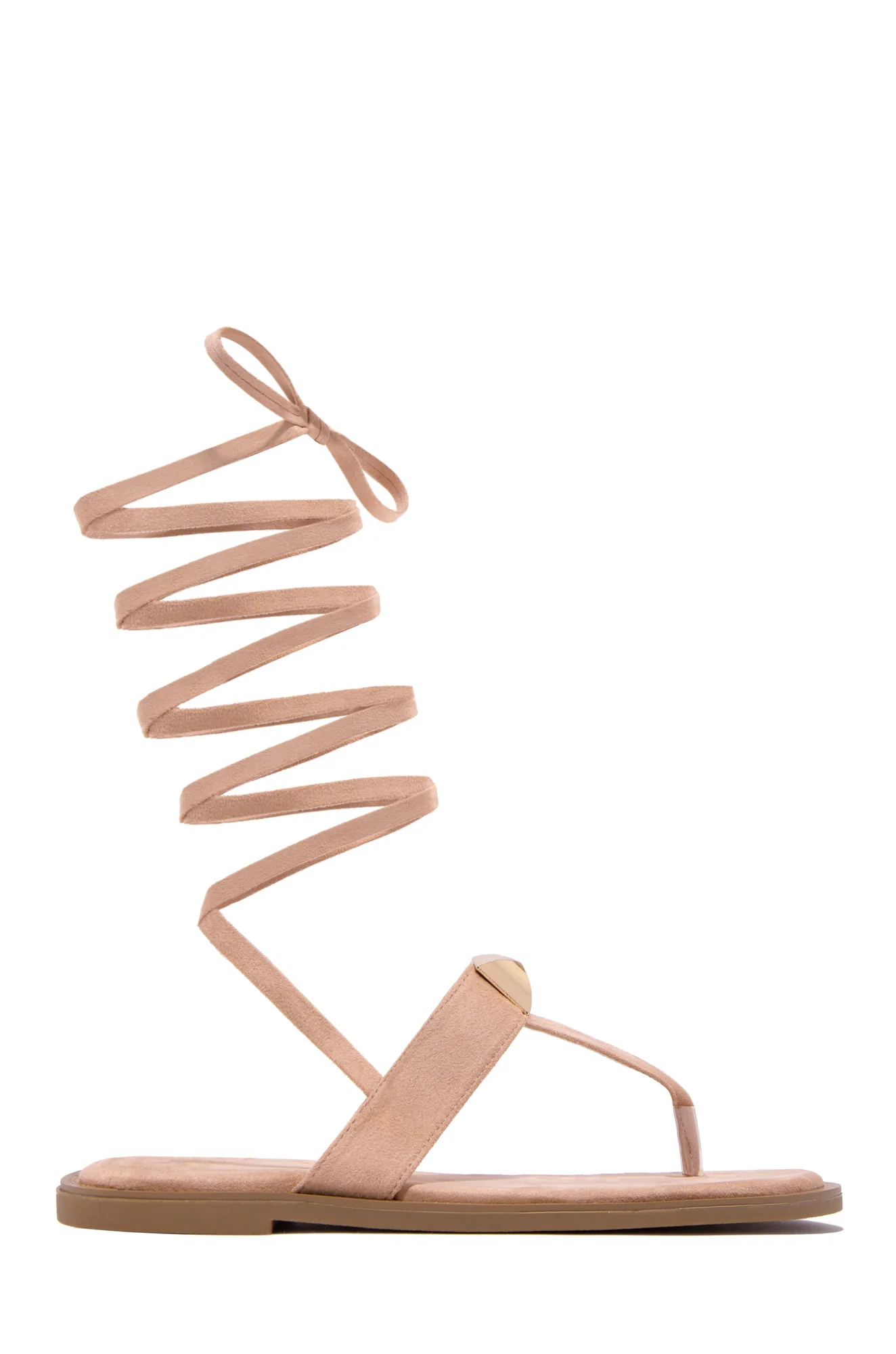 Endless Paradise Lace Up Sandals - Nude - Image 3