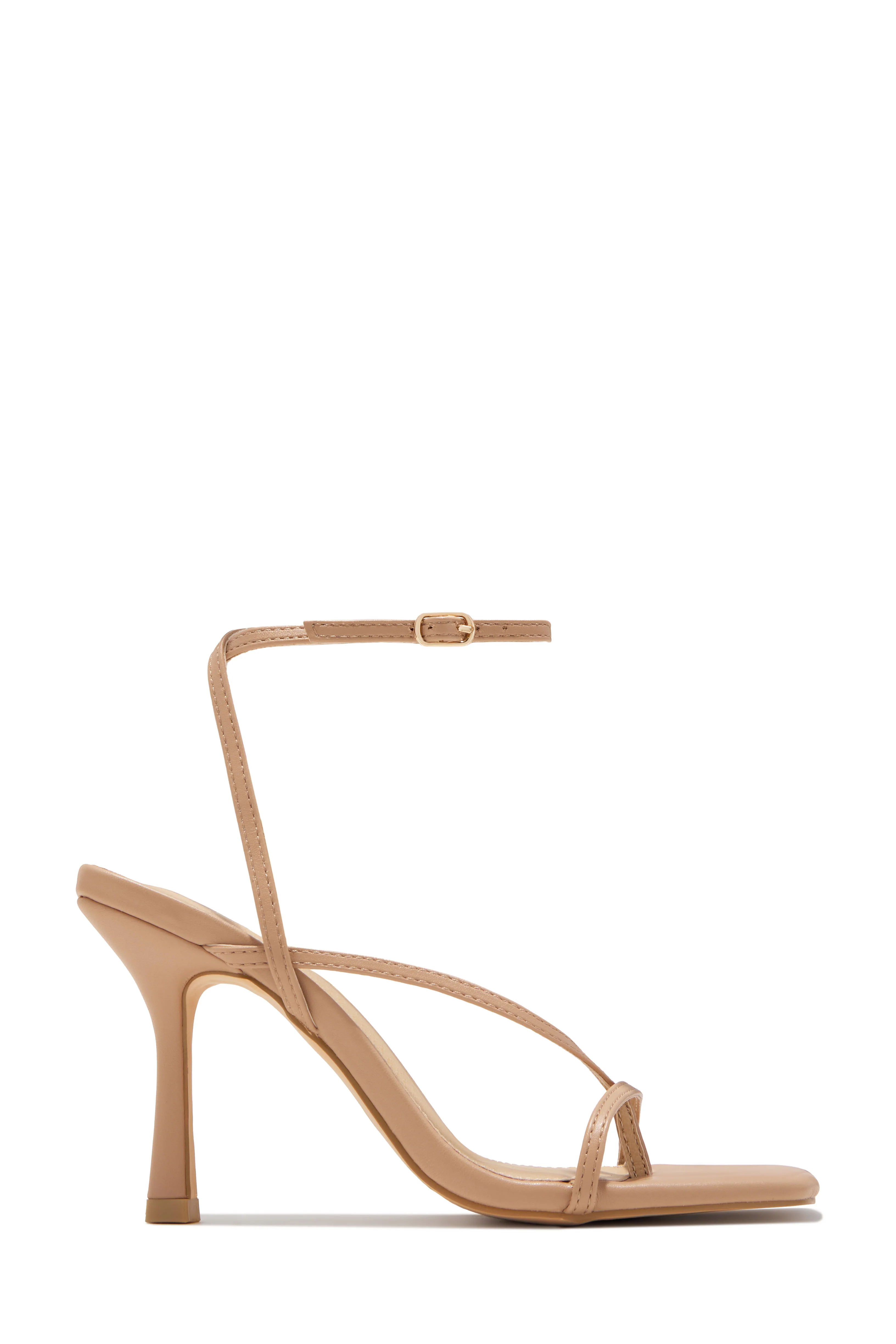 Eren Ankle Strap Heels - Nude - Image 5