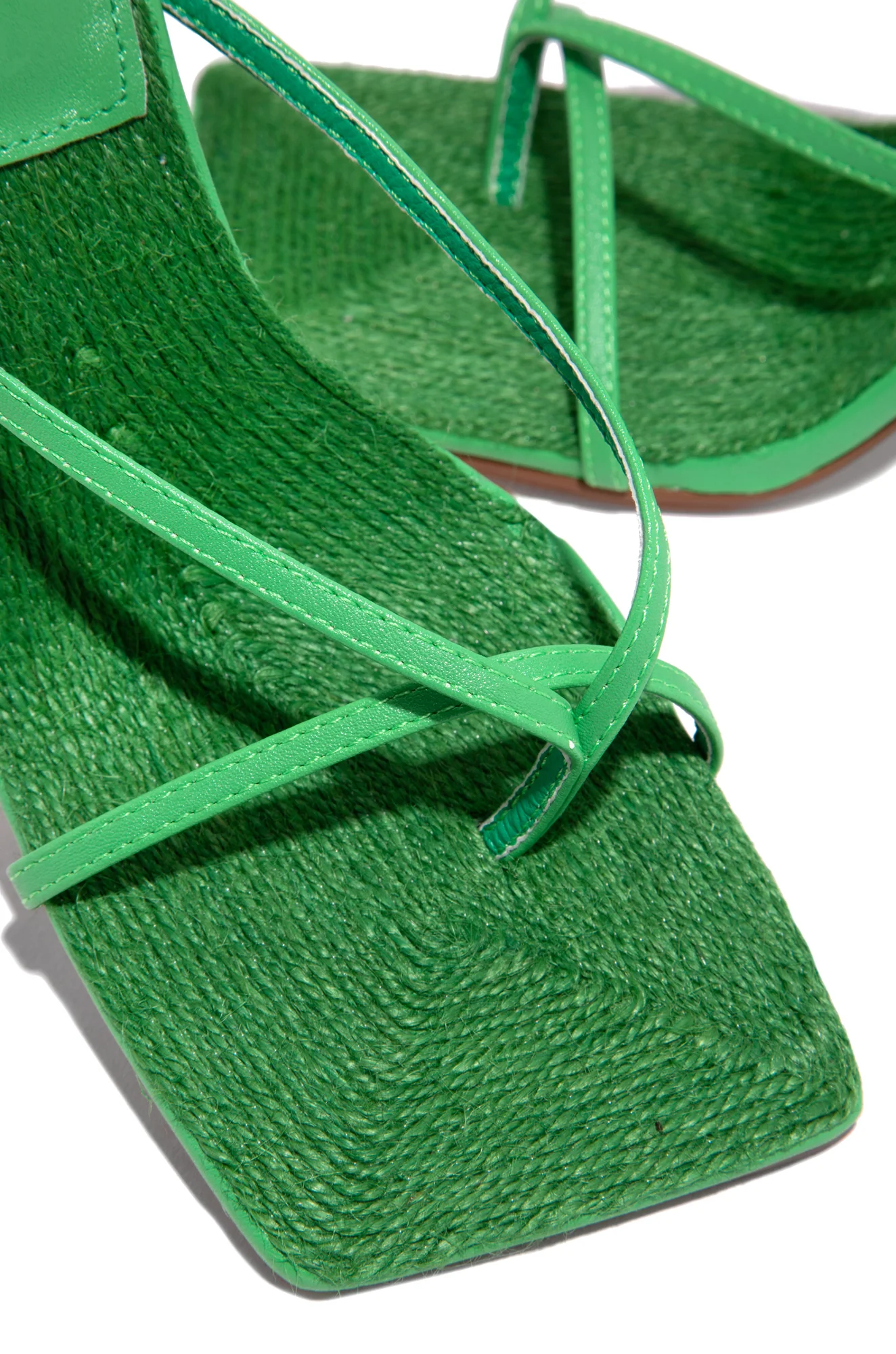 Euphoria Espadrille Heels - Green - Image 4
