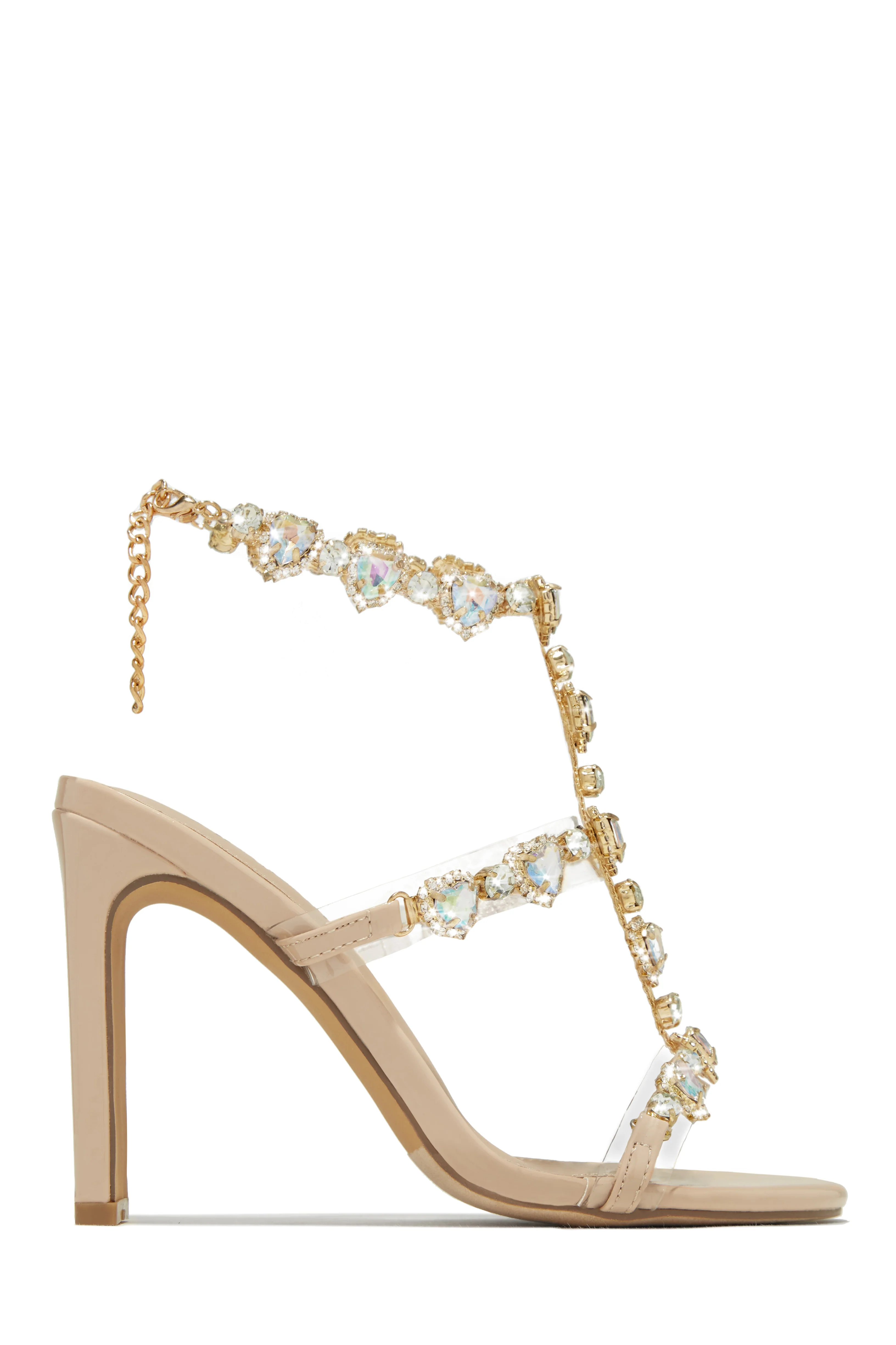 Ezylynn Heart Embellished High Heels - Black - Image 7