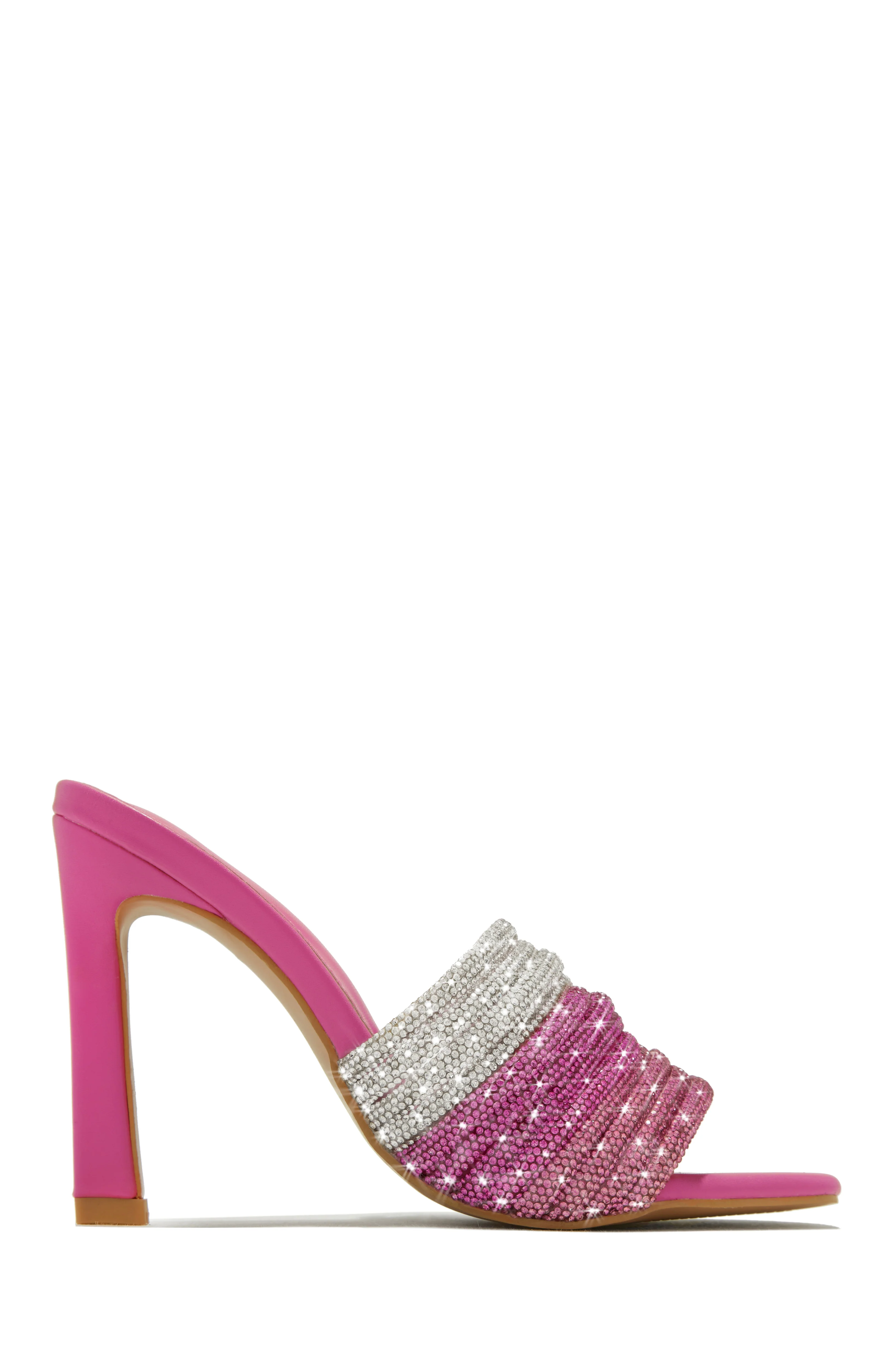 Feeling Myself Embellished High Heel Mules - Blue - Image 12