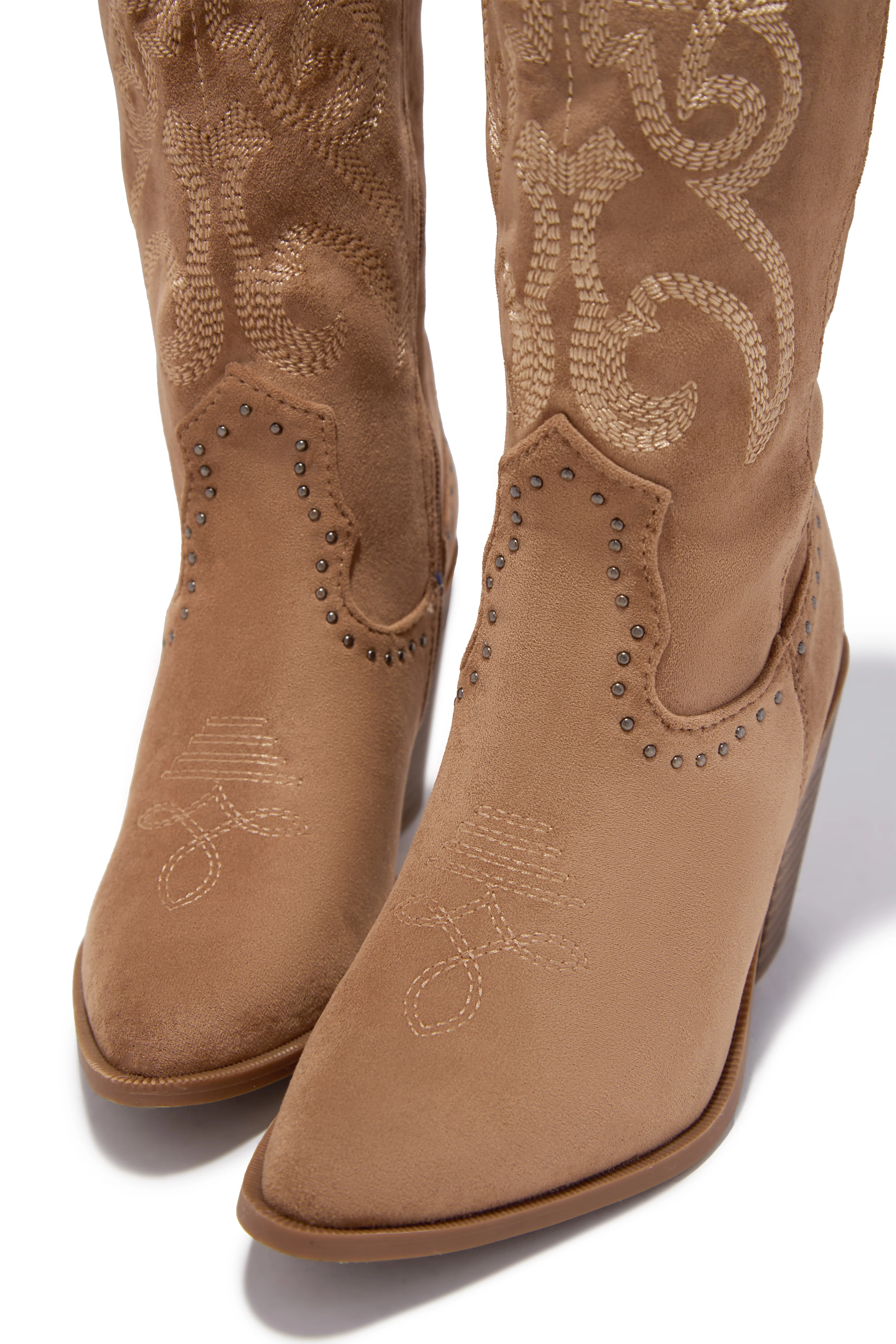 Festival Season Cowgirl Boots - Camel Suede - Image 4