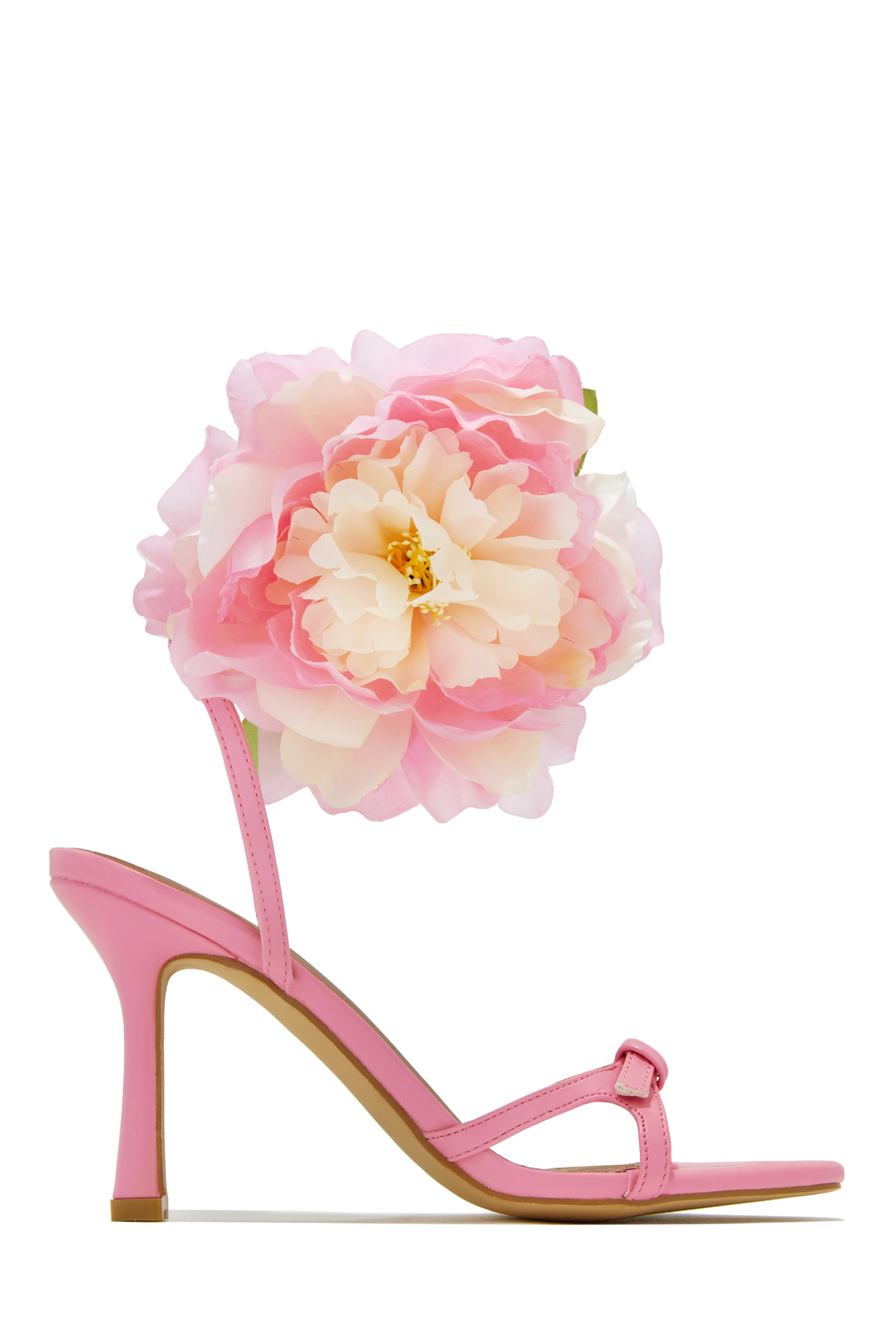 Fiore Flower Accent Heels - Black - Image 6