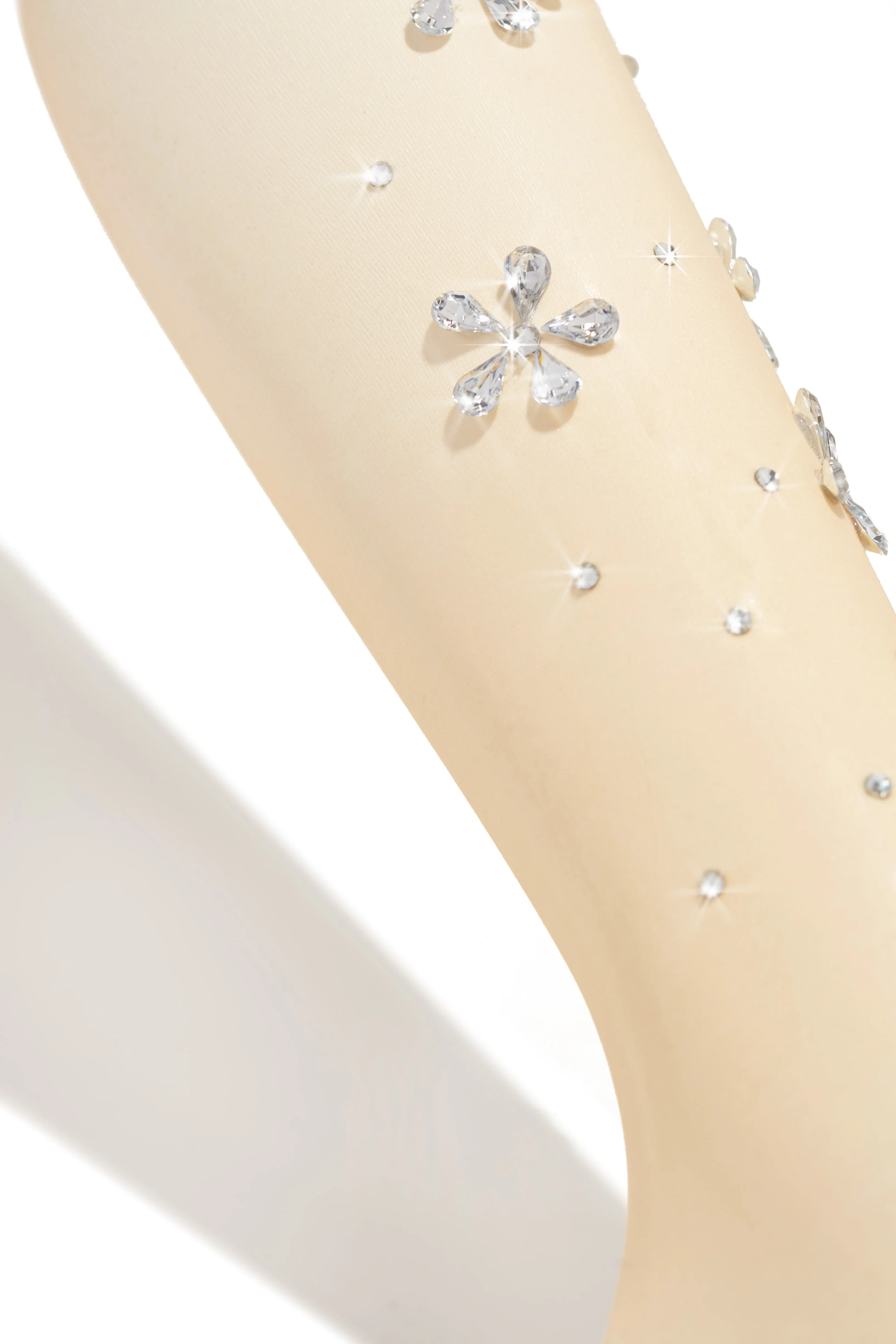 Forget Me Not Embellished Sheer Tights - Nude - Image 2
