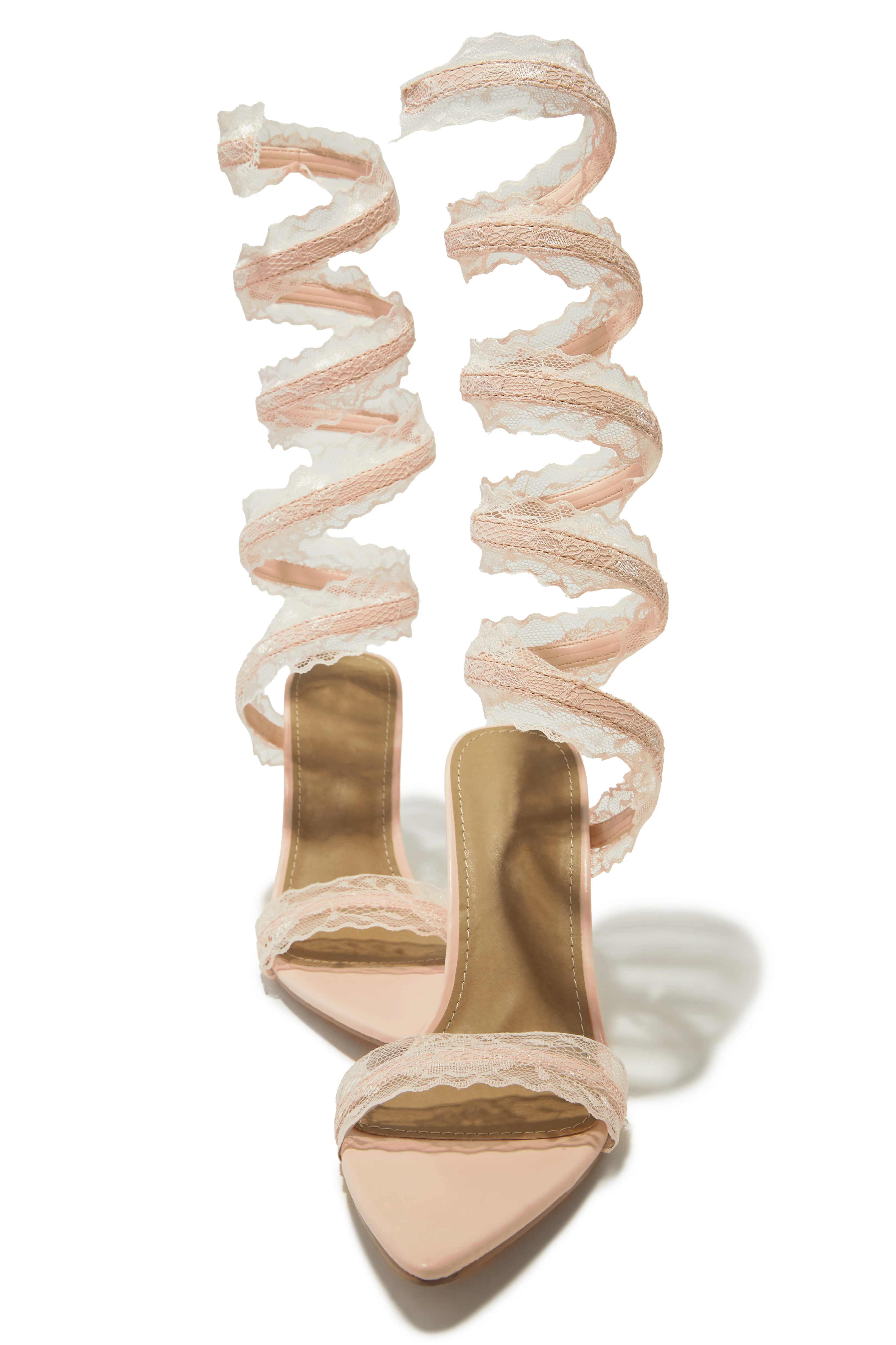 Gia Around The Ankle Coil High Heels - Blush - Image 3