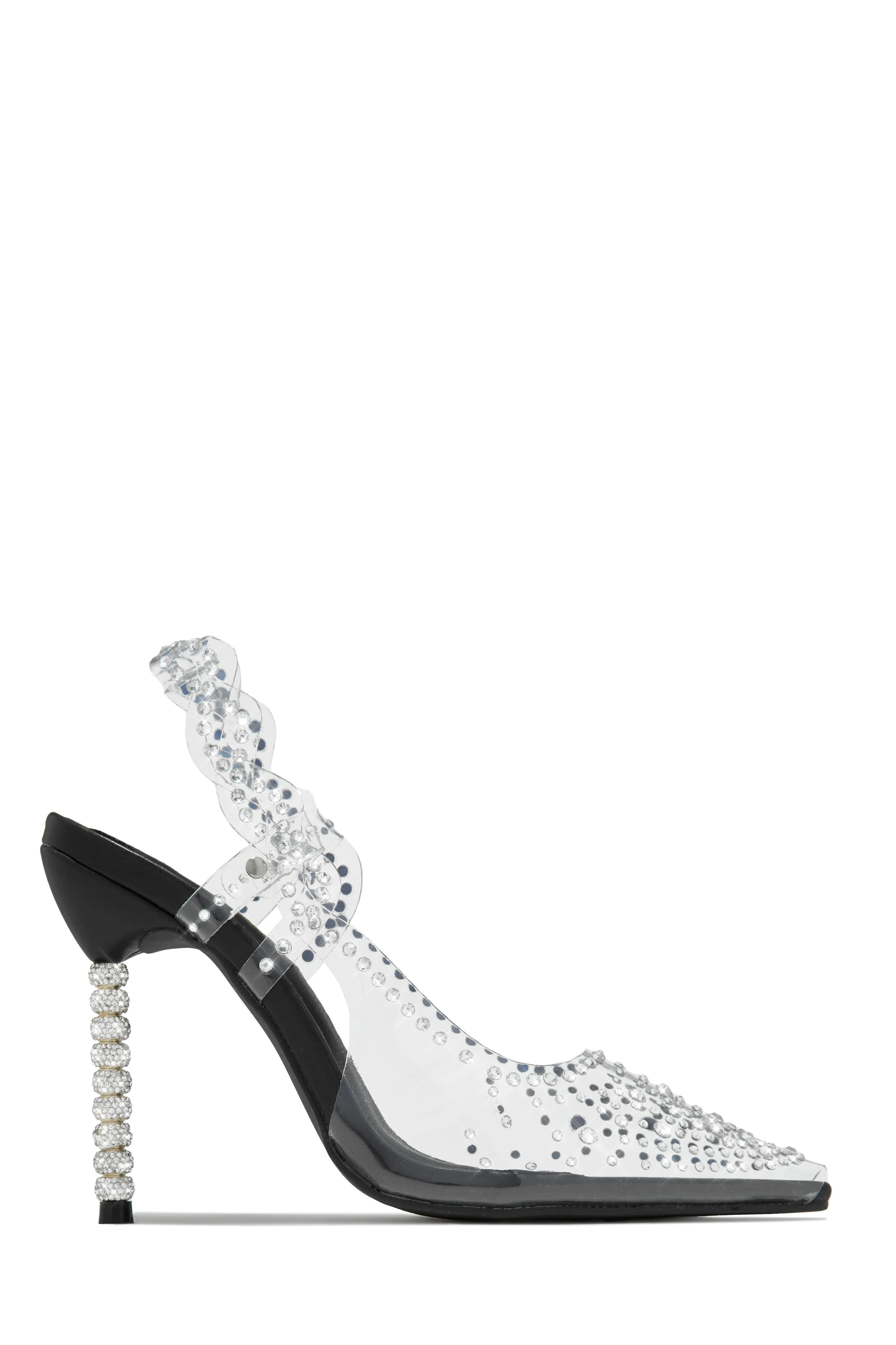 Gianella Embellished Slingback Pump Heels - Black - Image 4