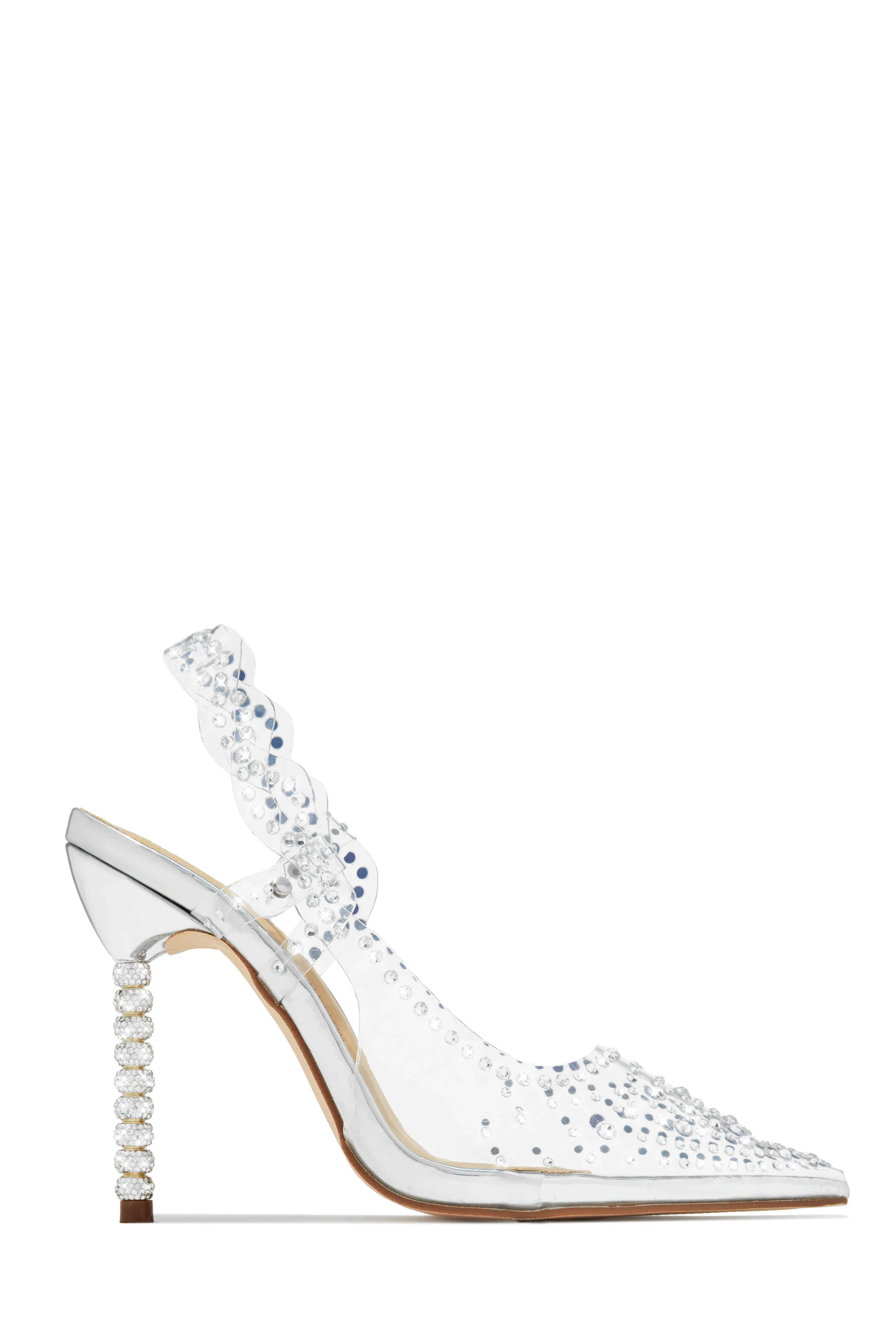 Gianella Embellished Slingback Pump Heels - Pink - Image 11