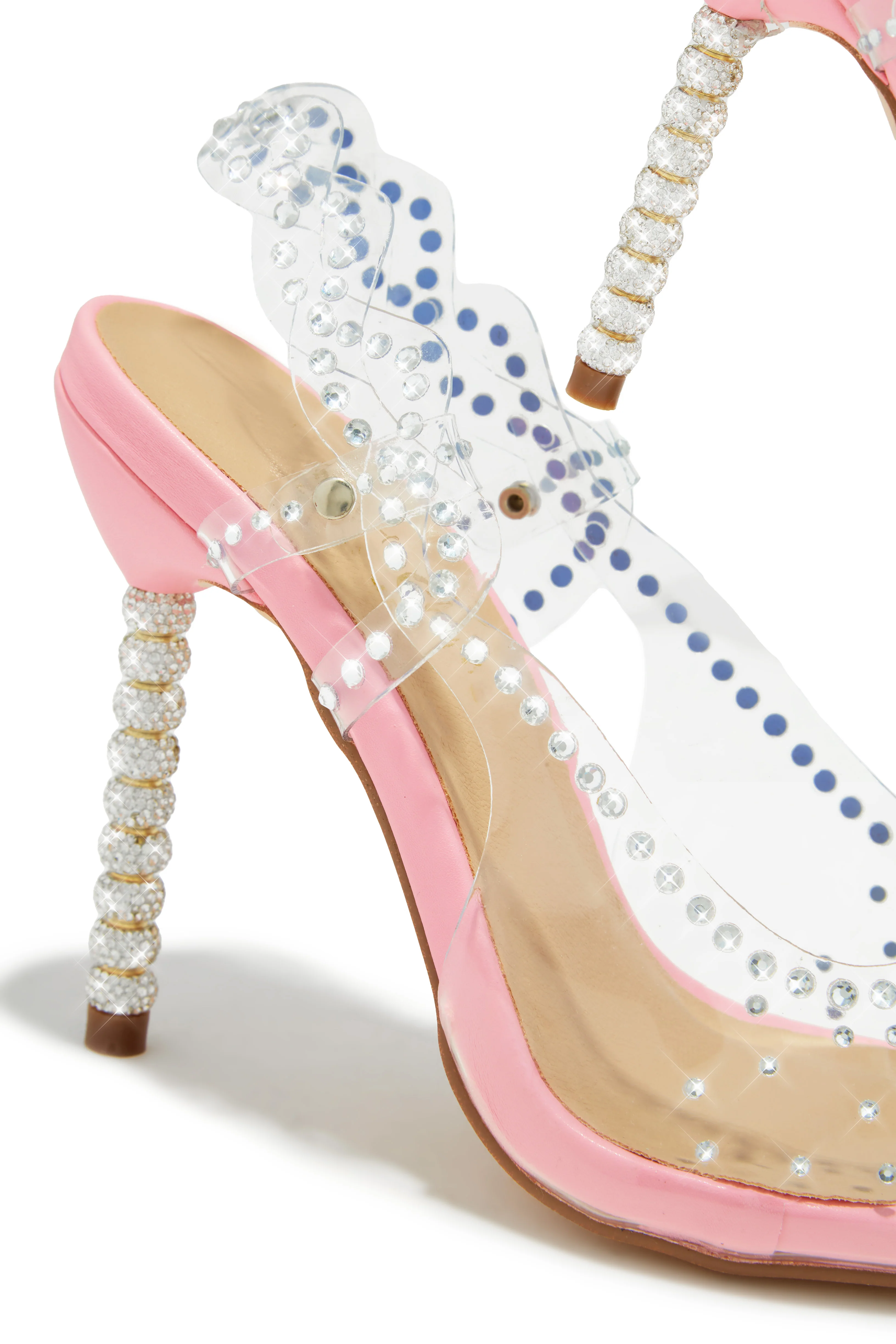 Gianella Embellished Slingback Pump Heels - Pink - Image 3