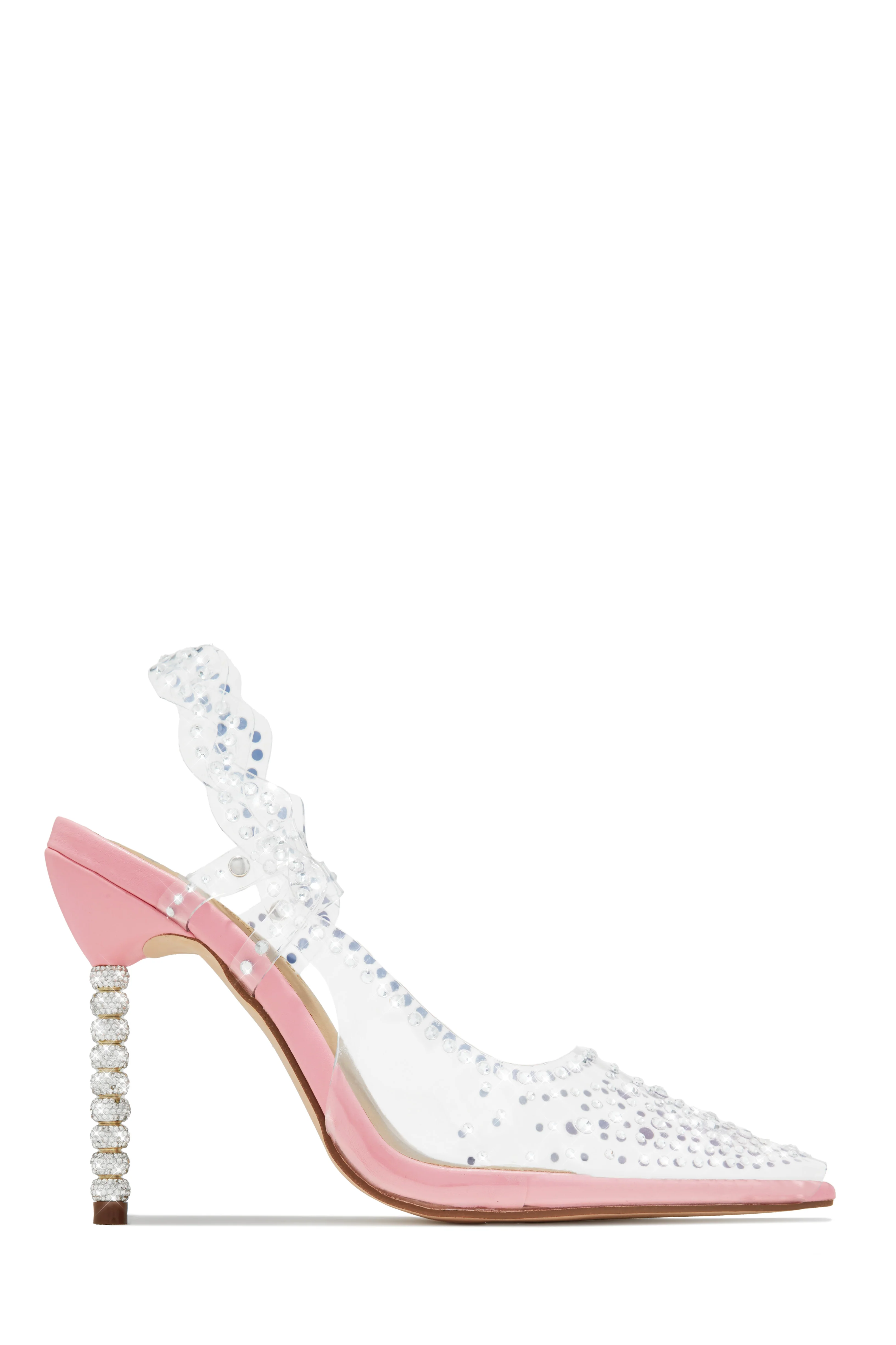 Gianella Embellished Slingback Pump Heels - Pink - Image 8