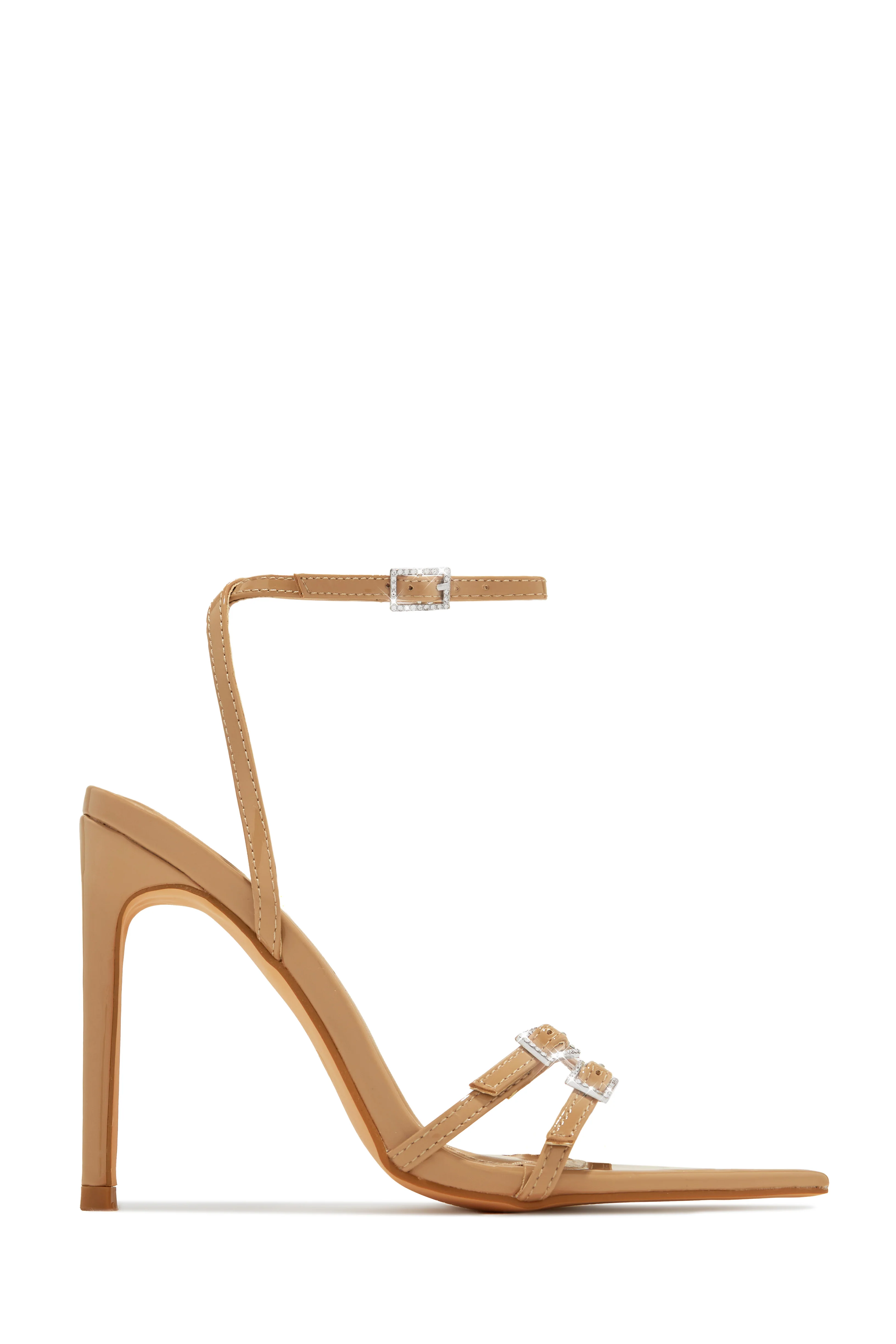 Glamorous Party Embellished High Heels - Nude - Image 5