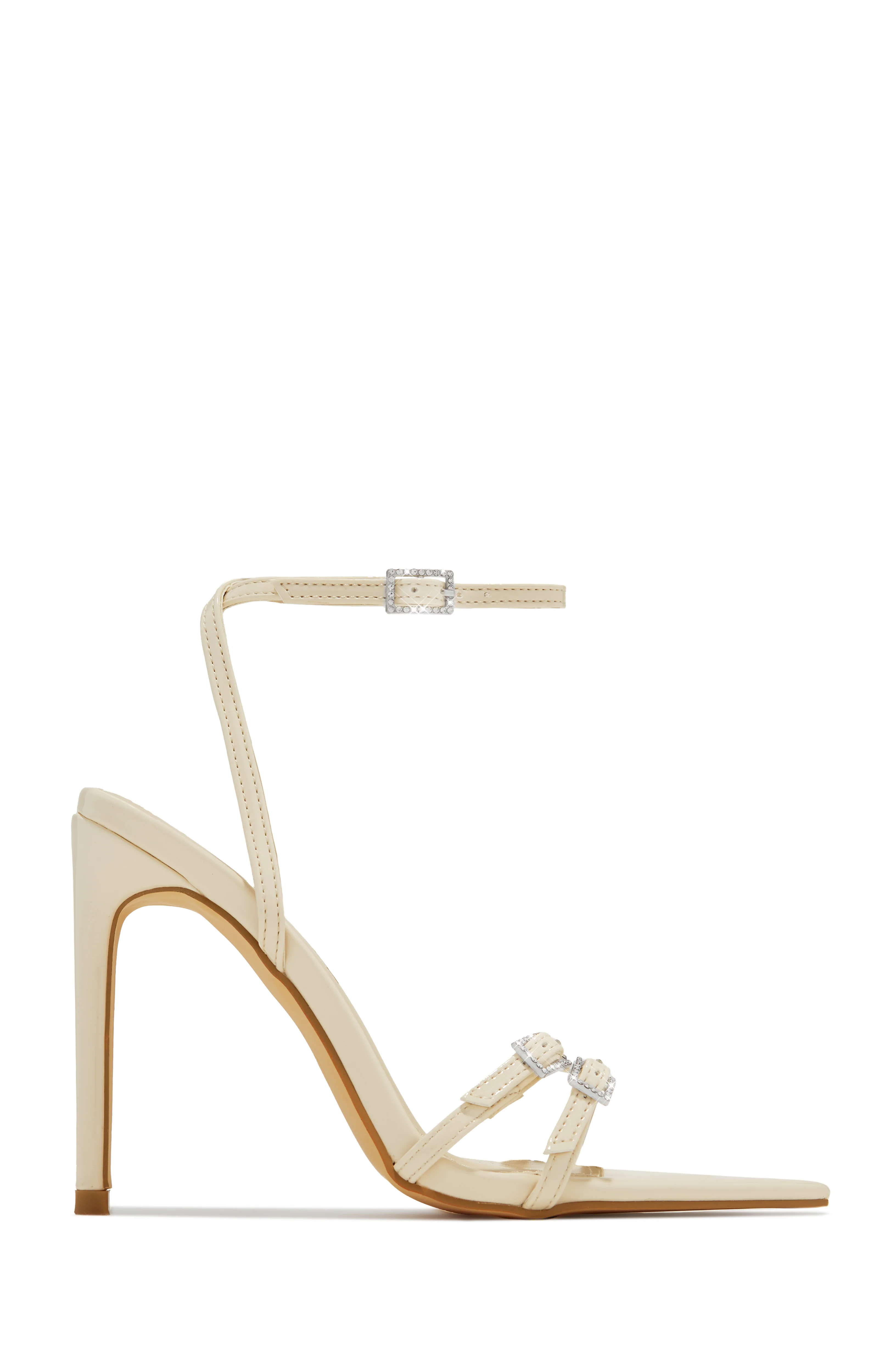 Glamorous Party Embellished High Heels - Nude - Image 8