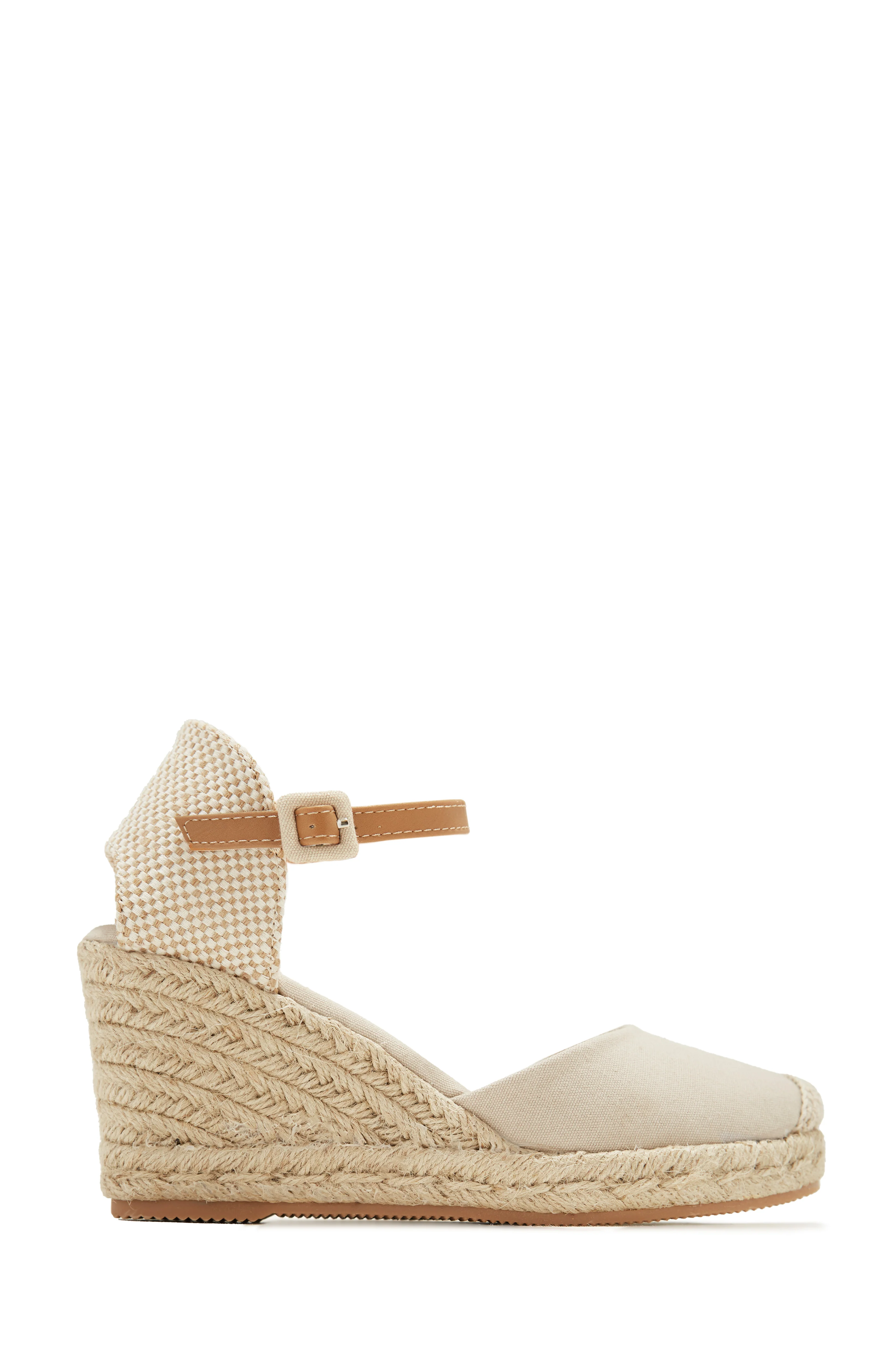 Golden Hour Espadrille Platform Wedges - Nude - Image 5