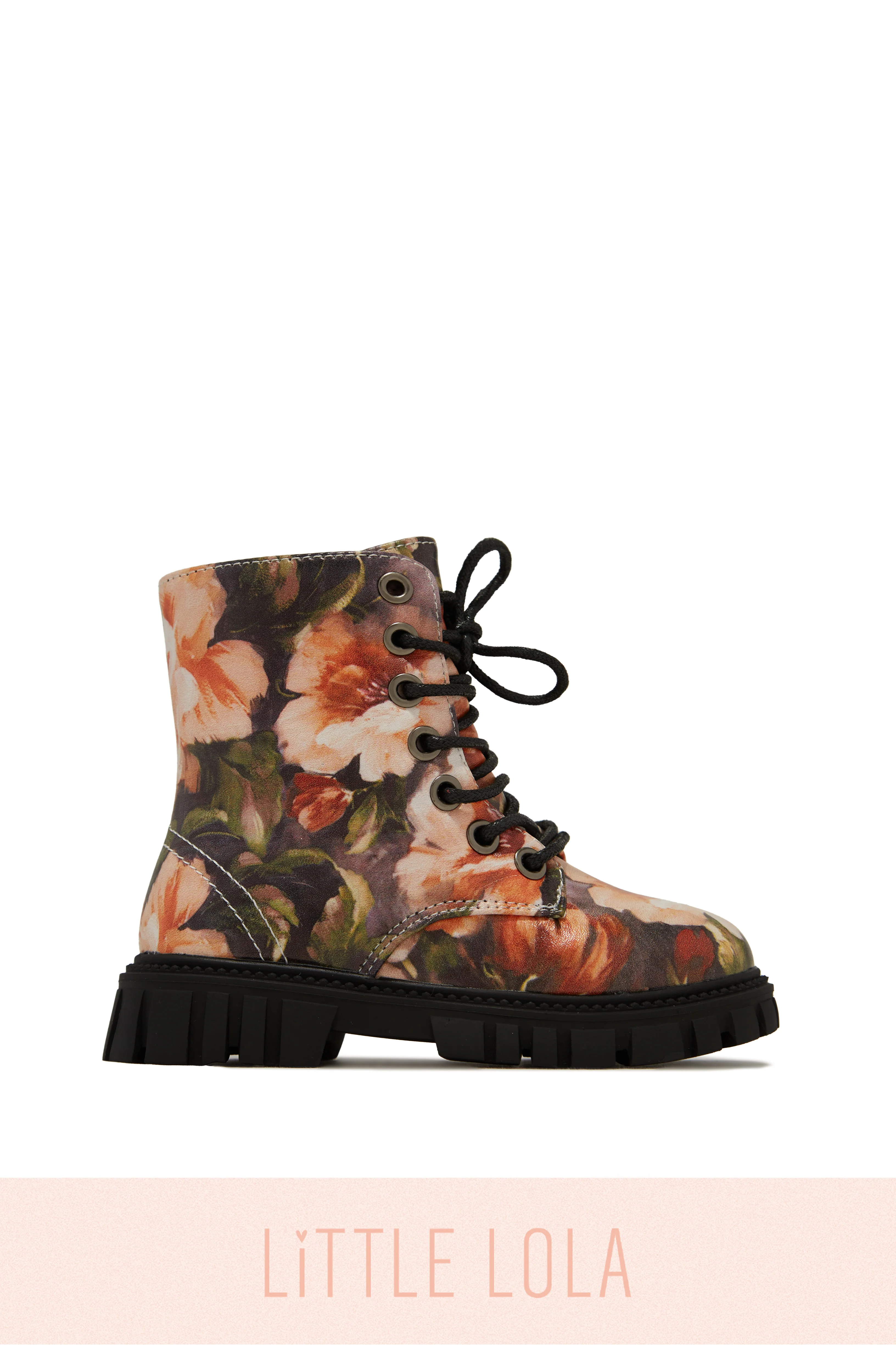 Grace Lace Up Boots - Floral - Image 5