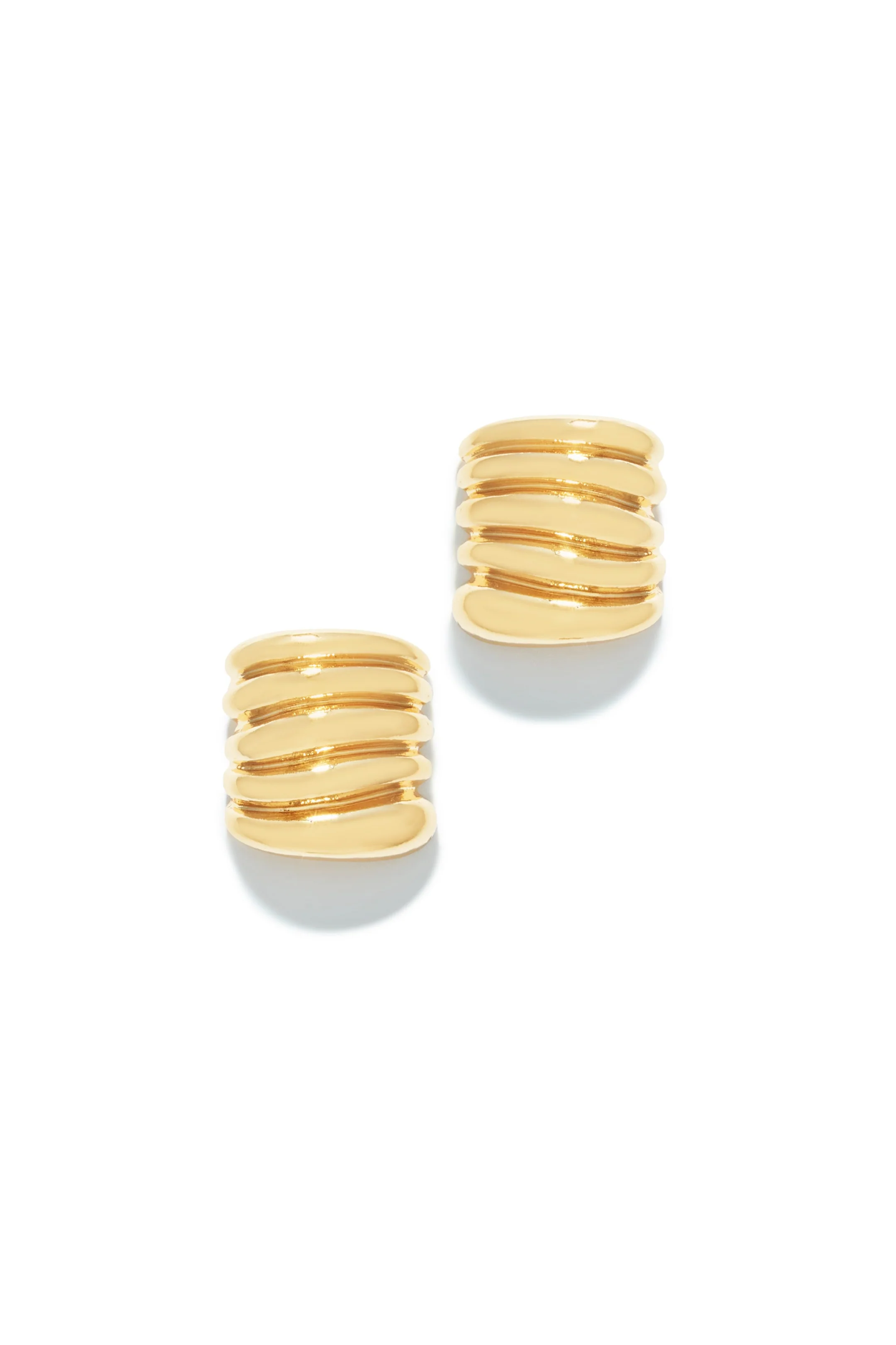 Halana Textured Statement Earring - Gold - Image 3