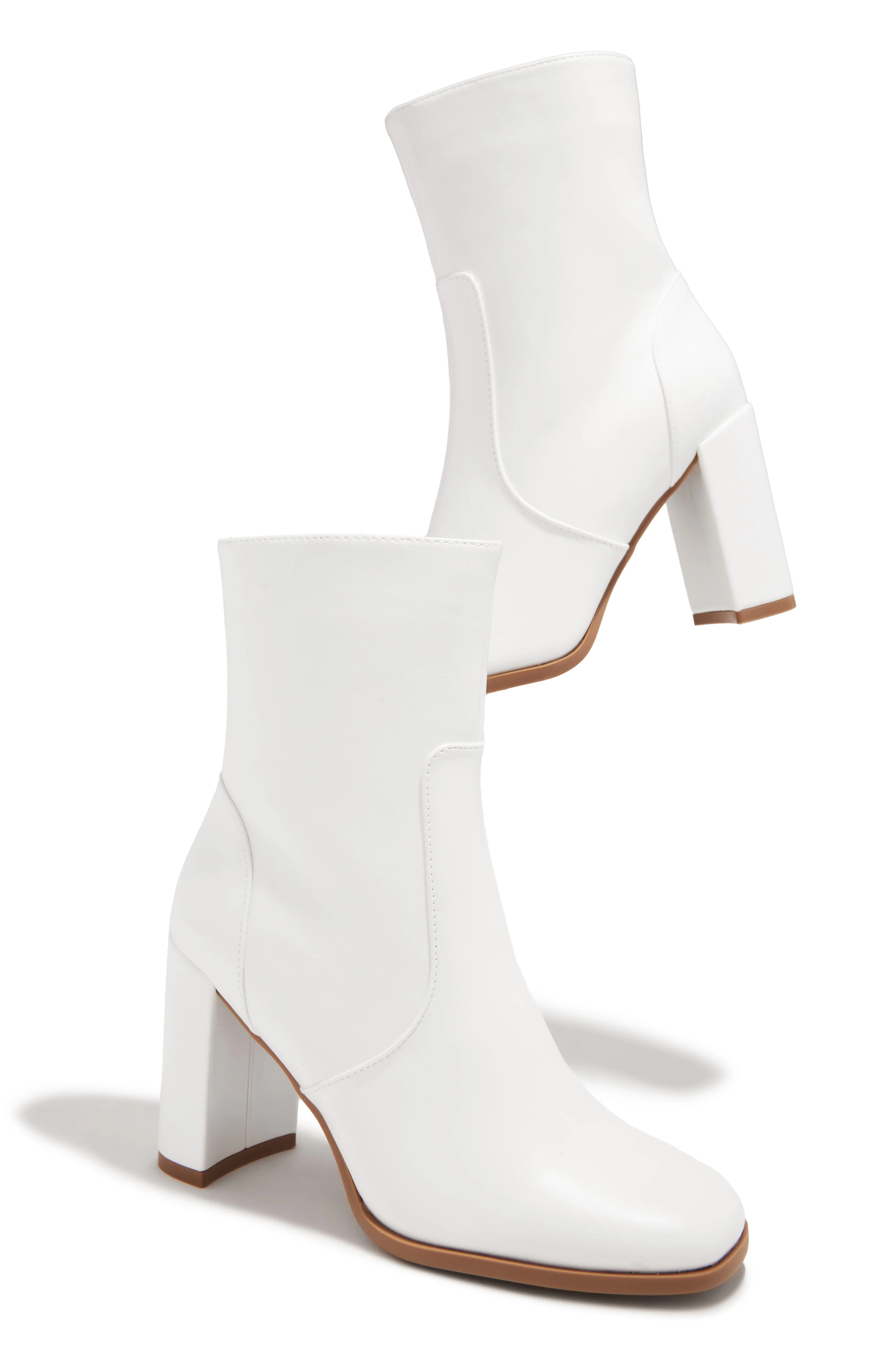 Harlow Block Heel Ankle Boot - White - Image 2