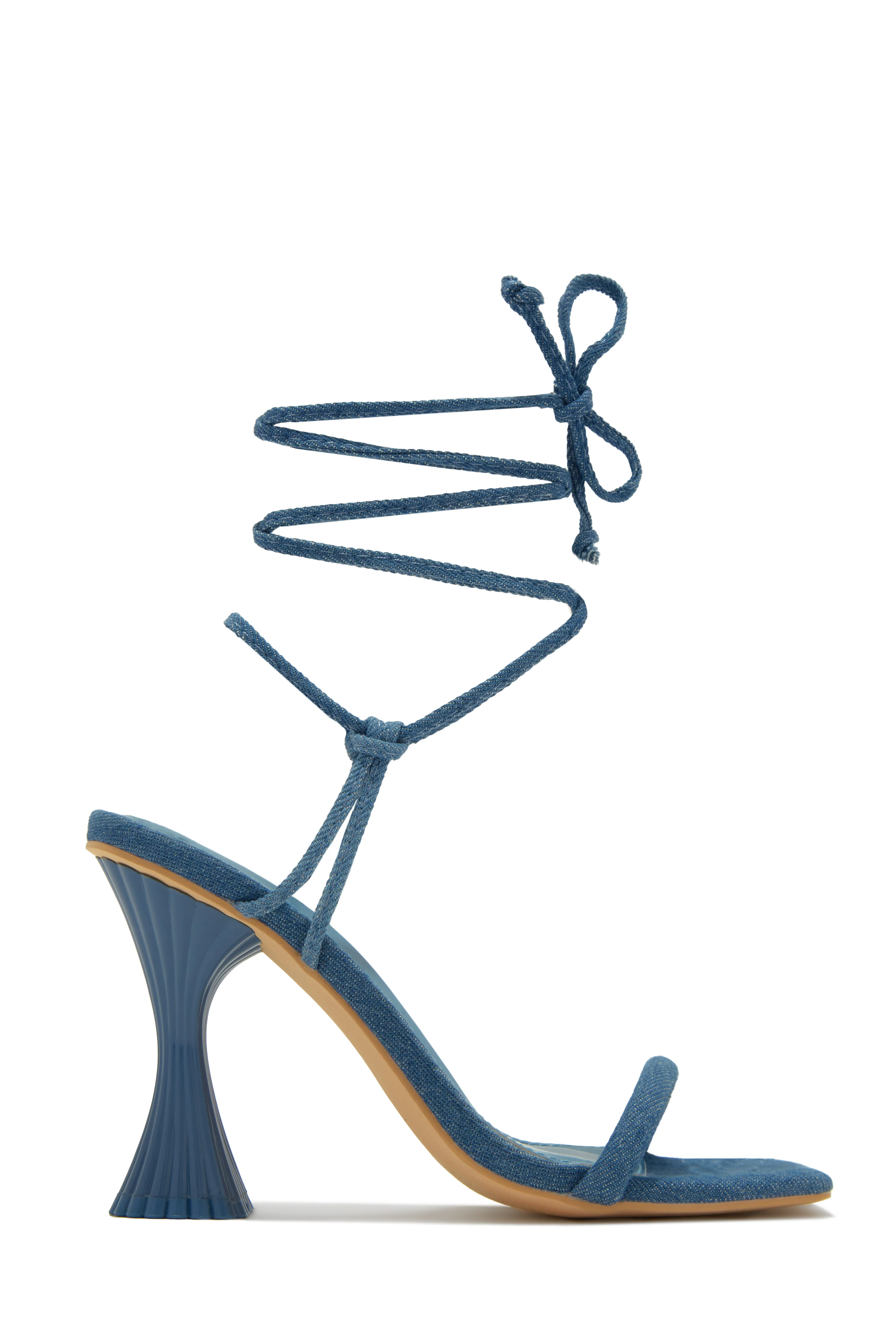 Idalia Lace Up Heels - Tan - Image 6