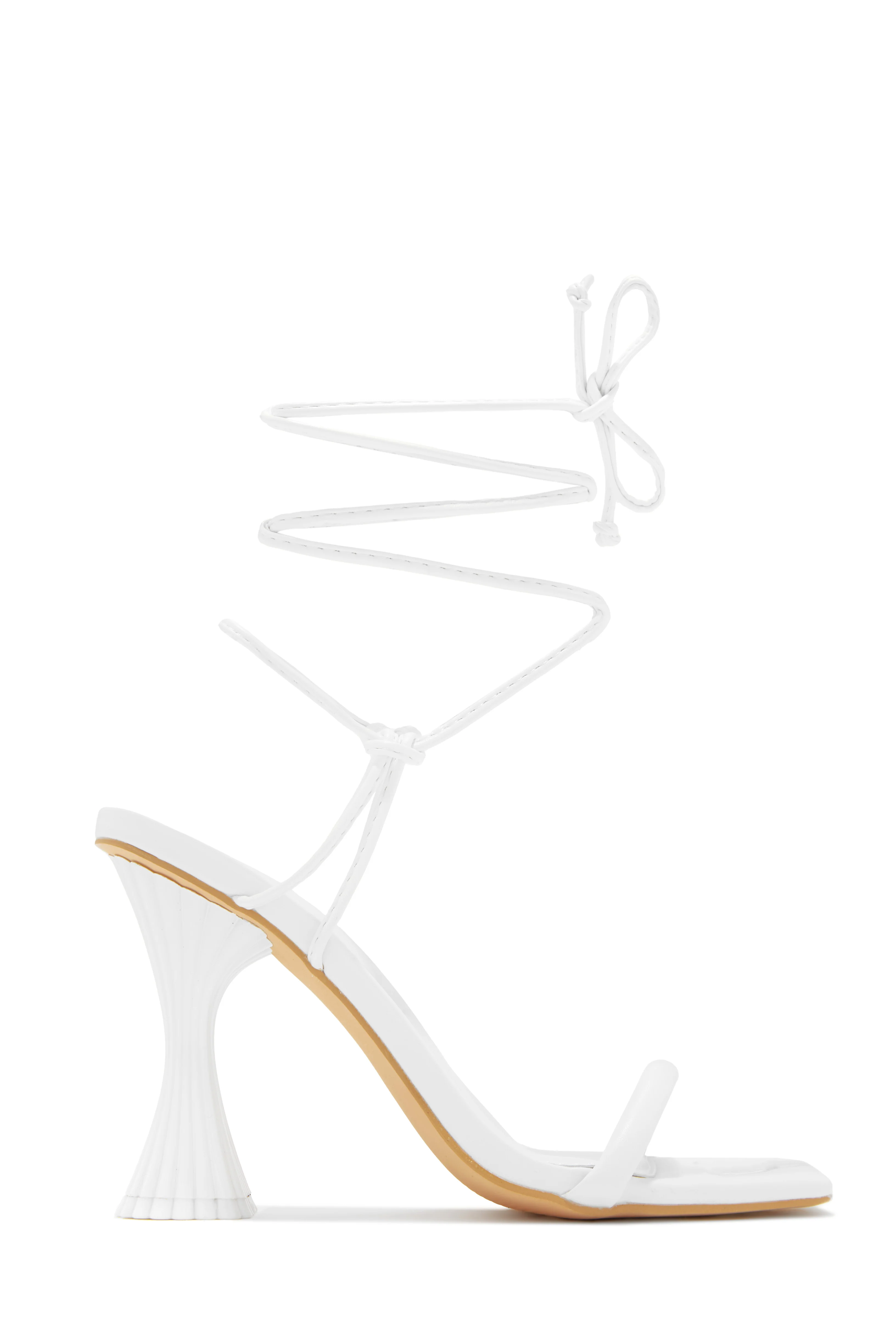 Idalia Lace Up Heels - Tan - Image 8