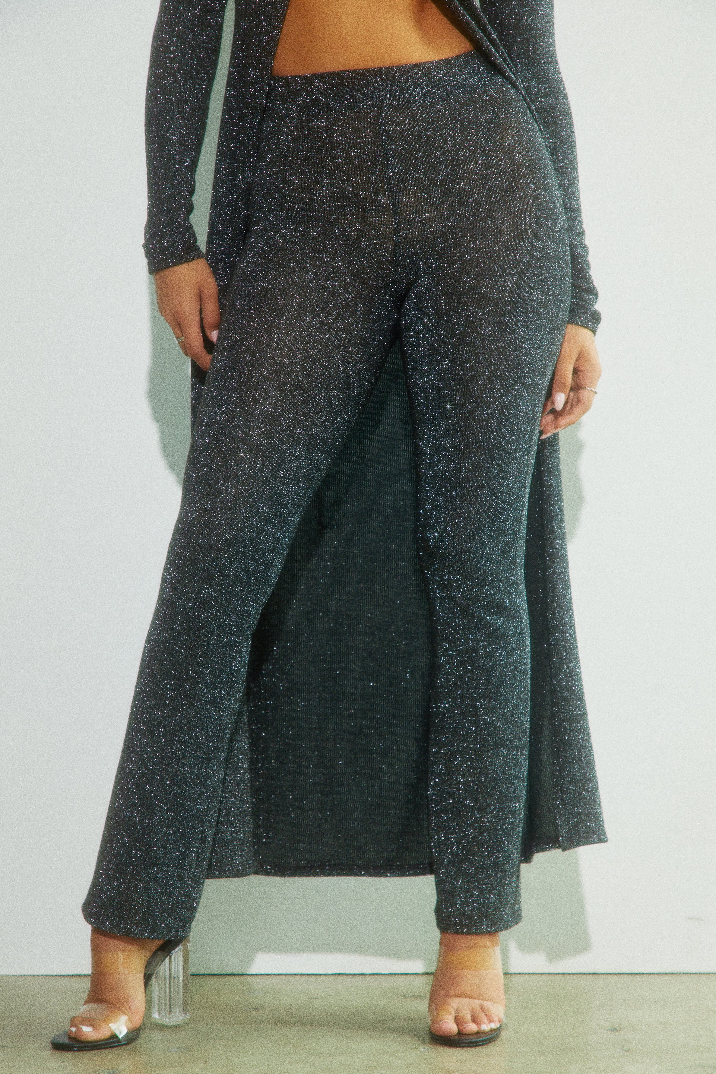 Idara High Waist Knit Pant - Black - Image 5