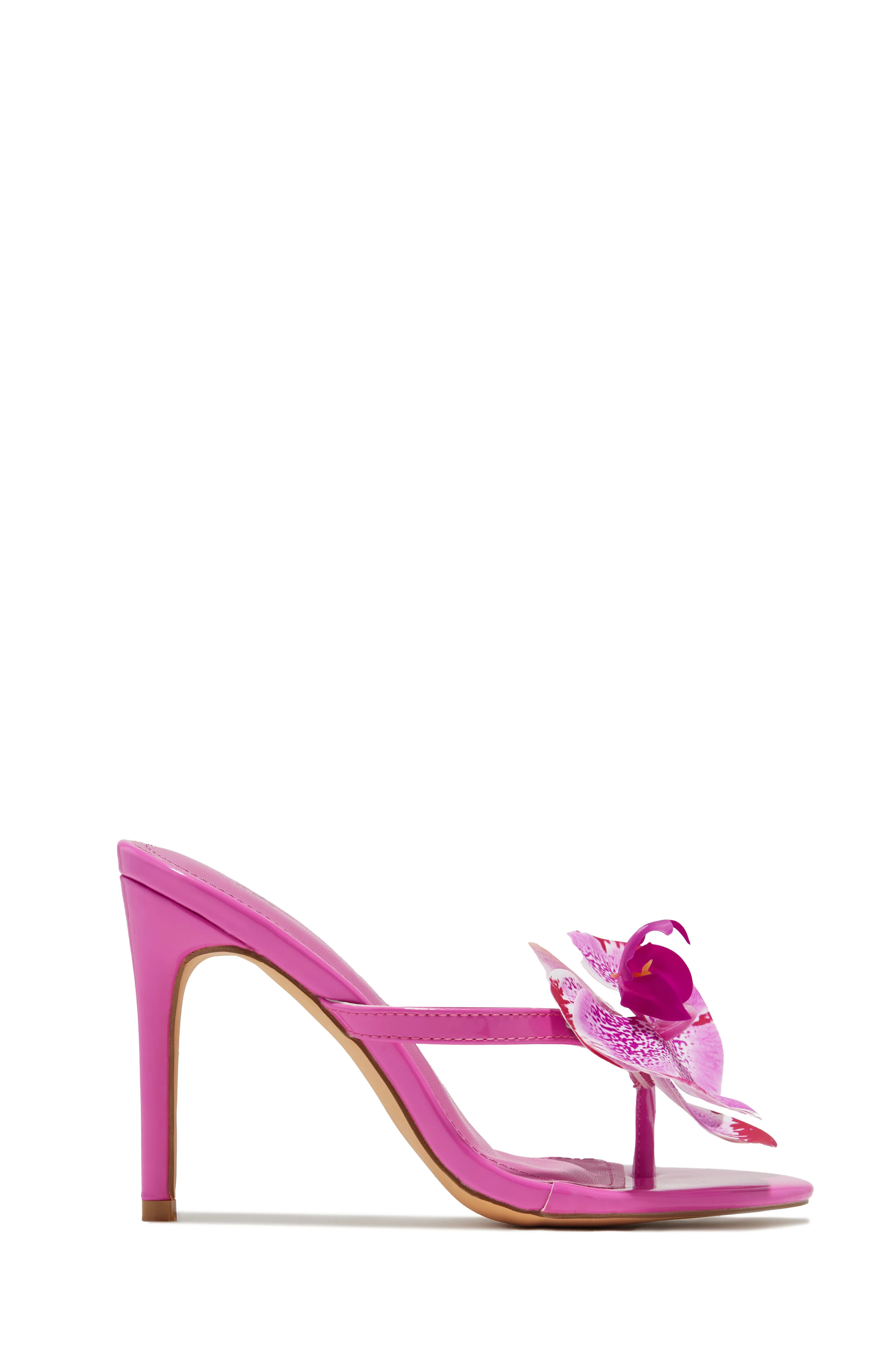 Inara Rosette High Heel Mules - Black - Image 10