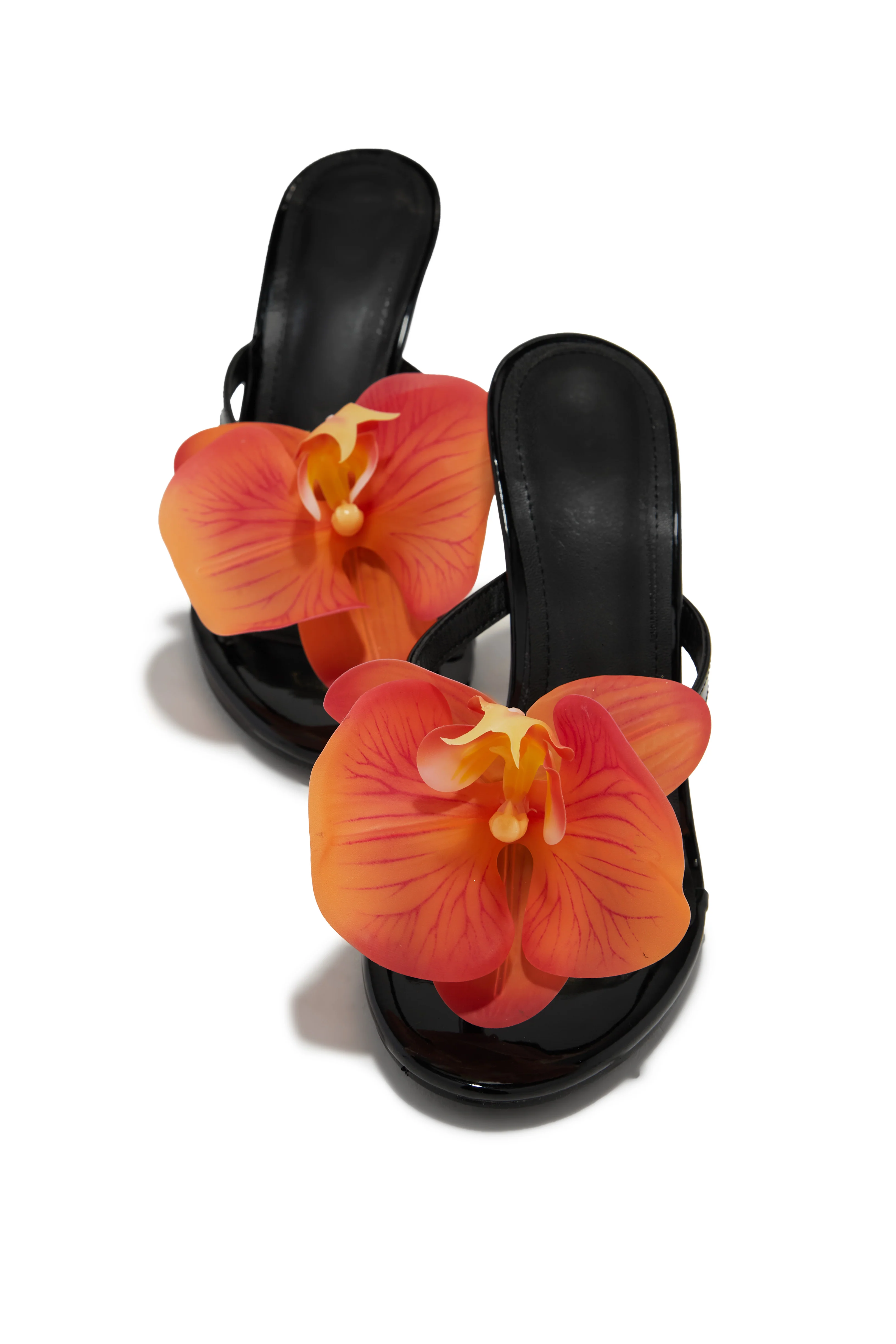 Inara Rosette High Heel Mules - Black - Image 4