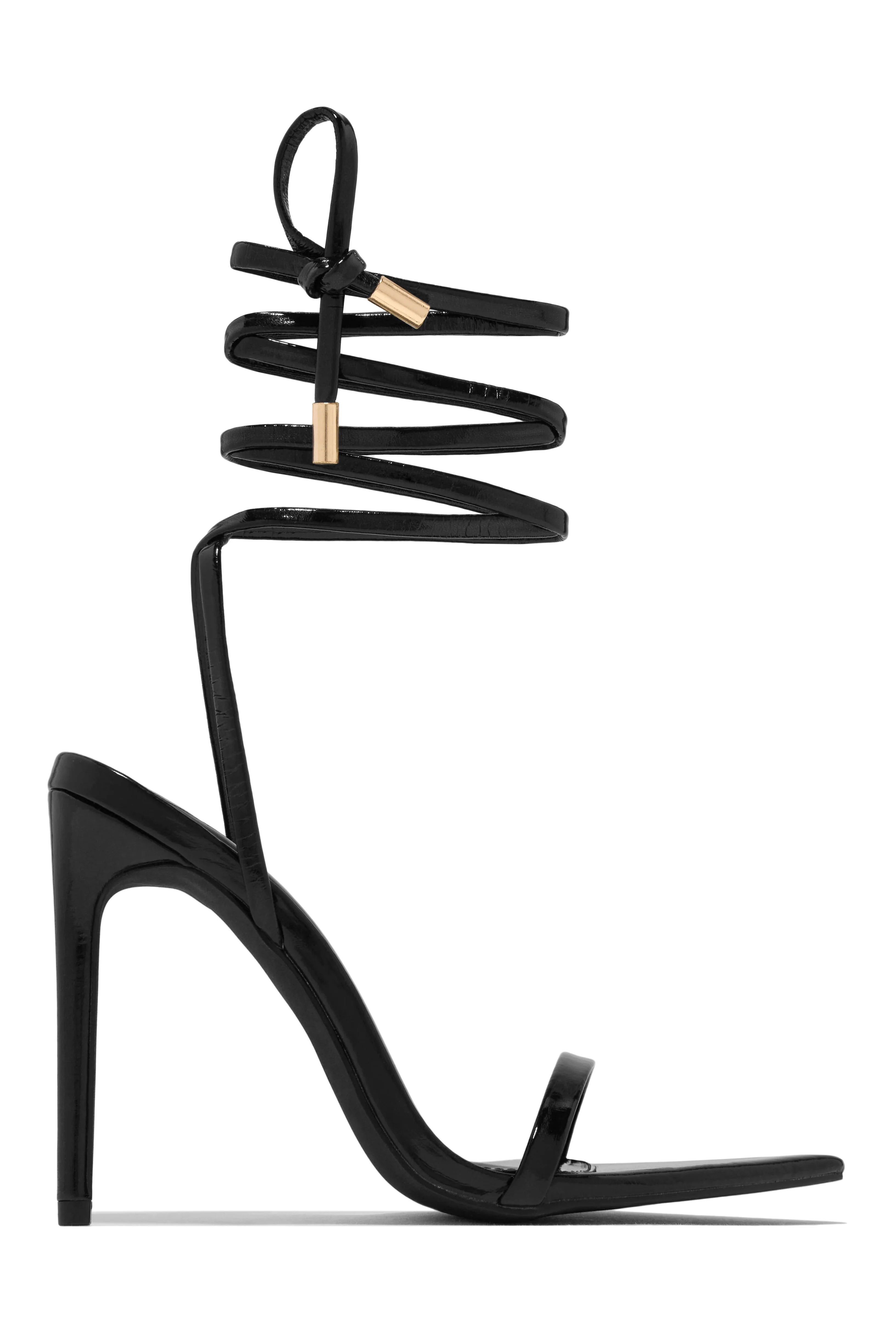 Into The Night Lace Up High Heels - Blue - Image 6