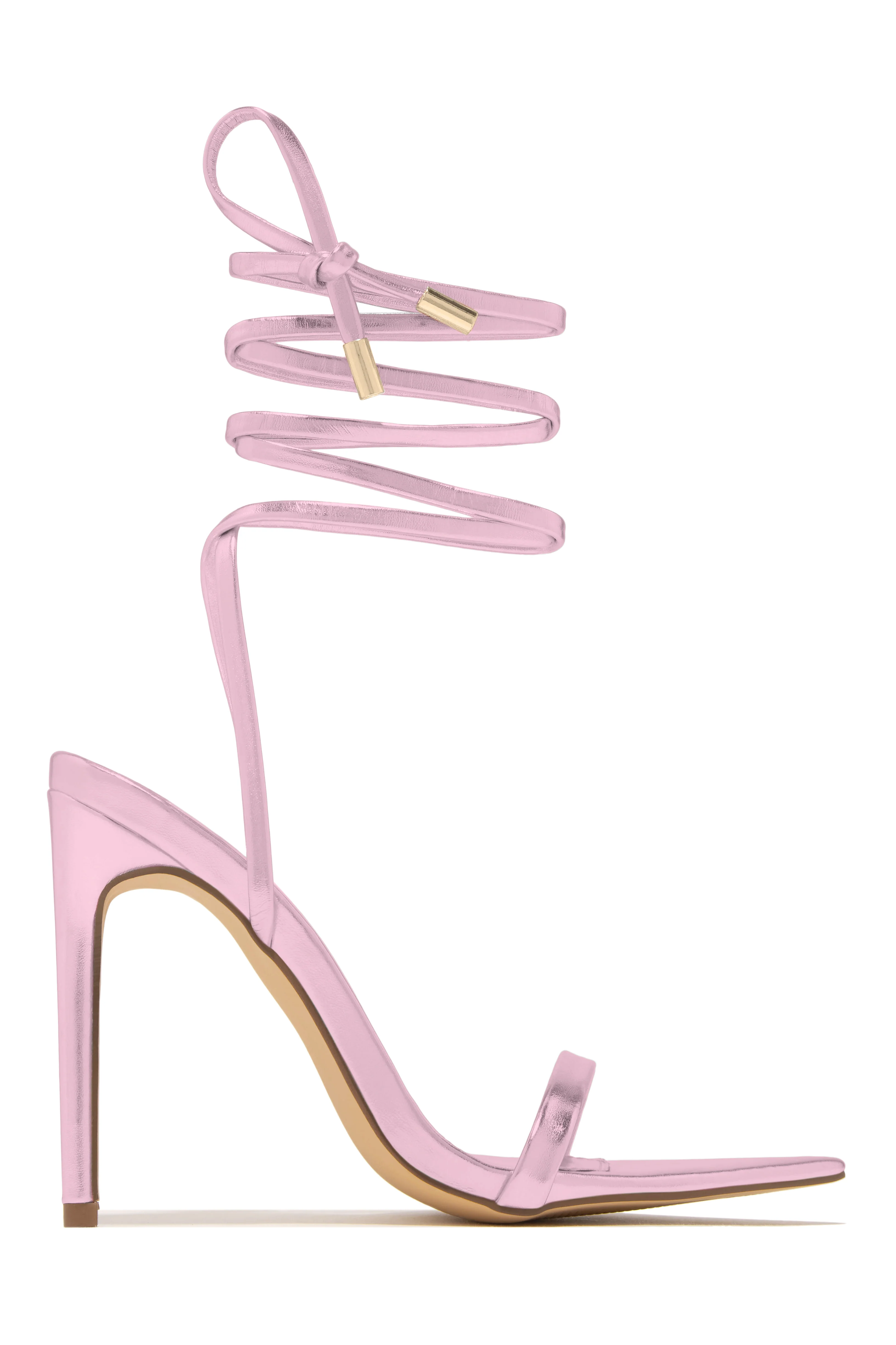 Into The Night Lace Up High Heels - Blue - Image 9