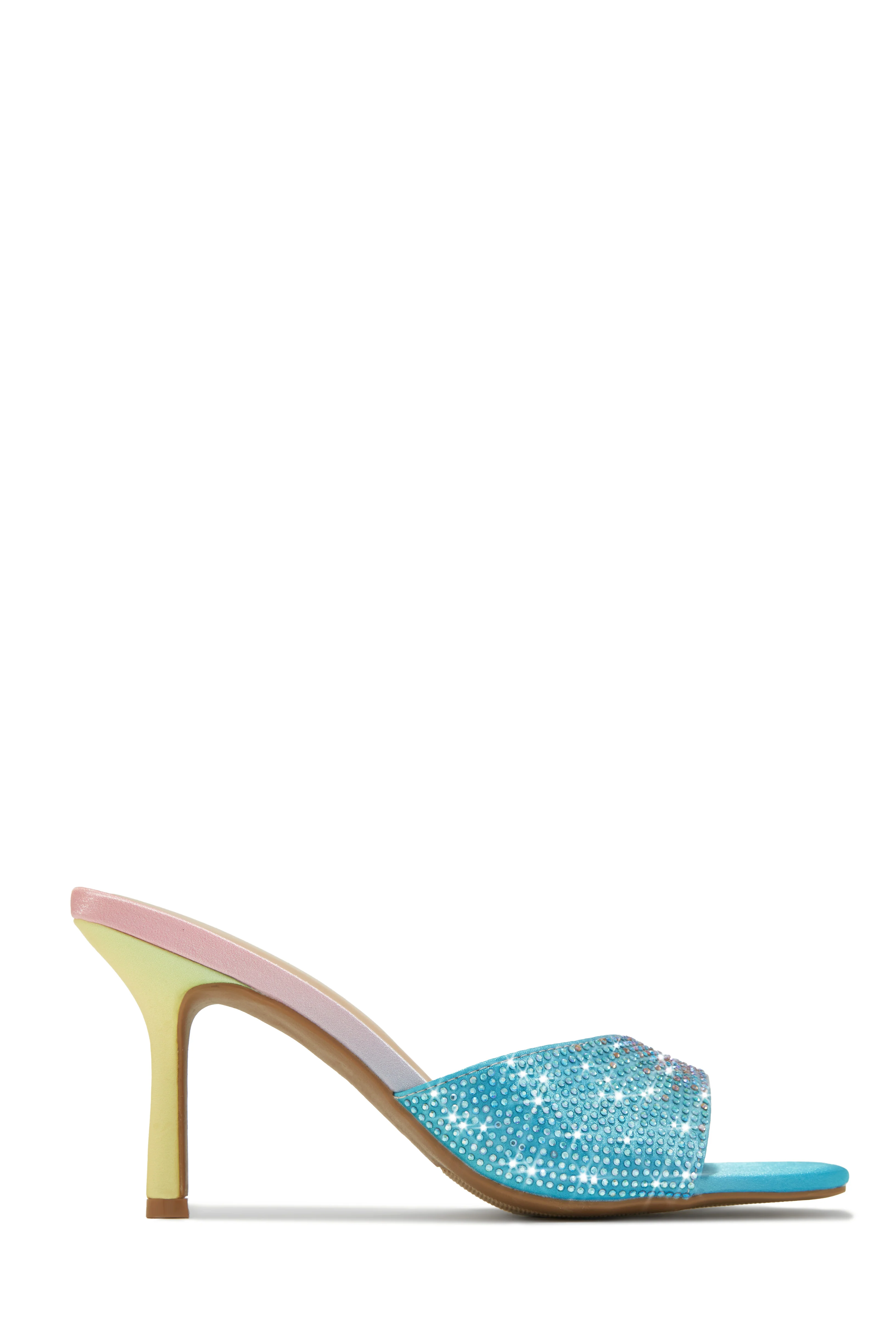 Irina Embellished Mid High Heels - Multi - Image 5