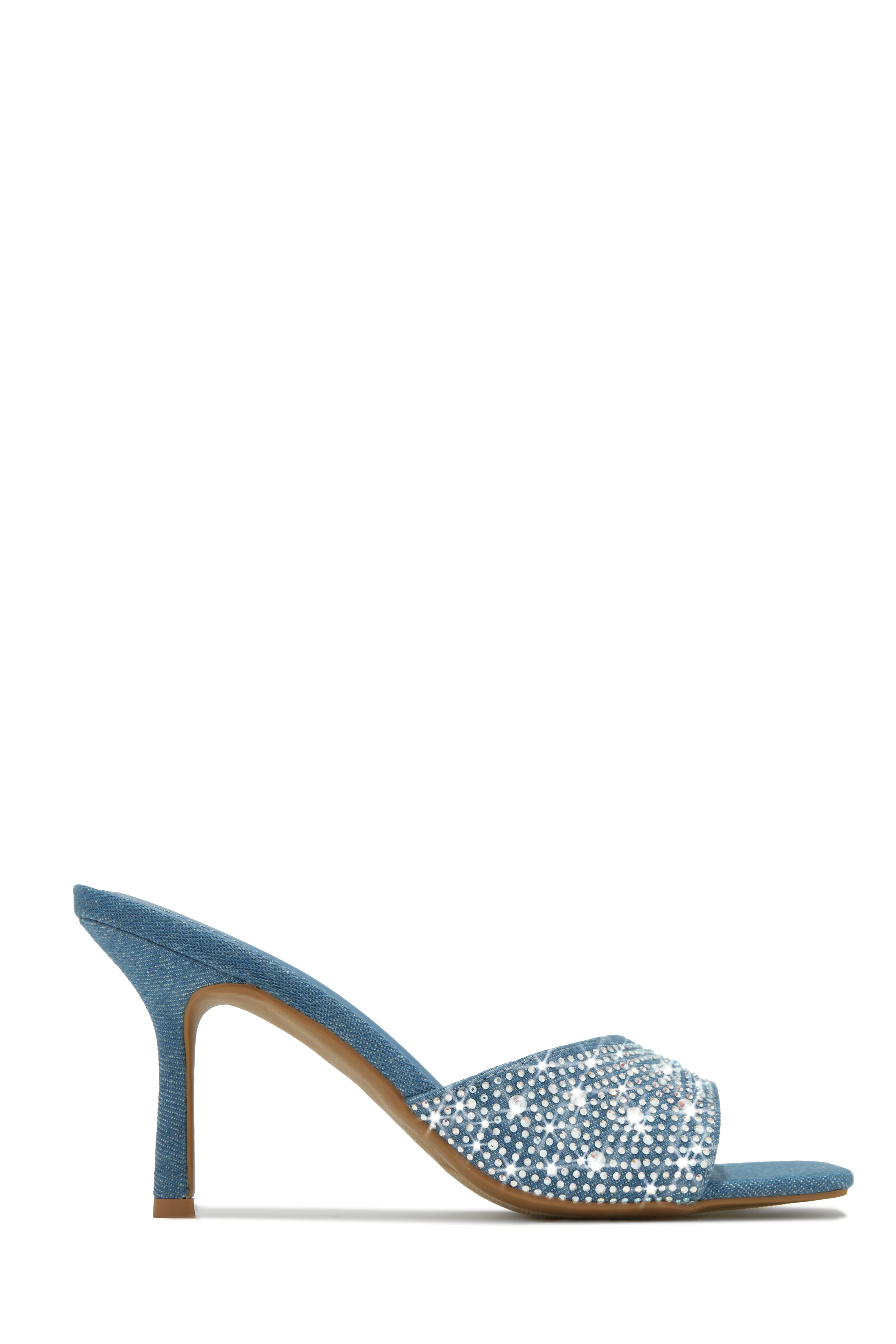 Irina Embellished Mid High Heels - Multi - Image 8
