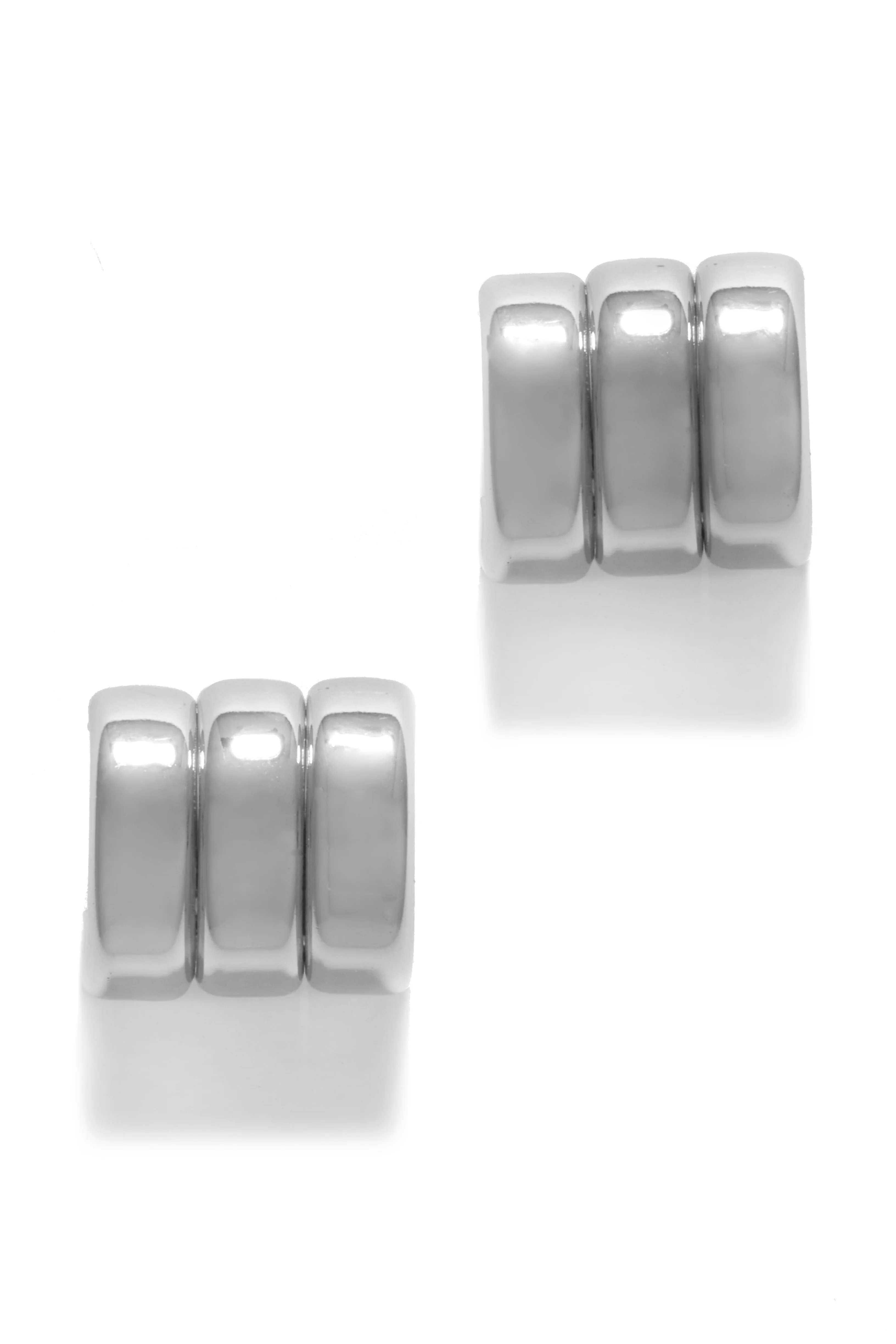 Janis Triple Hoop Earring - Silver - Image 2
