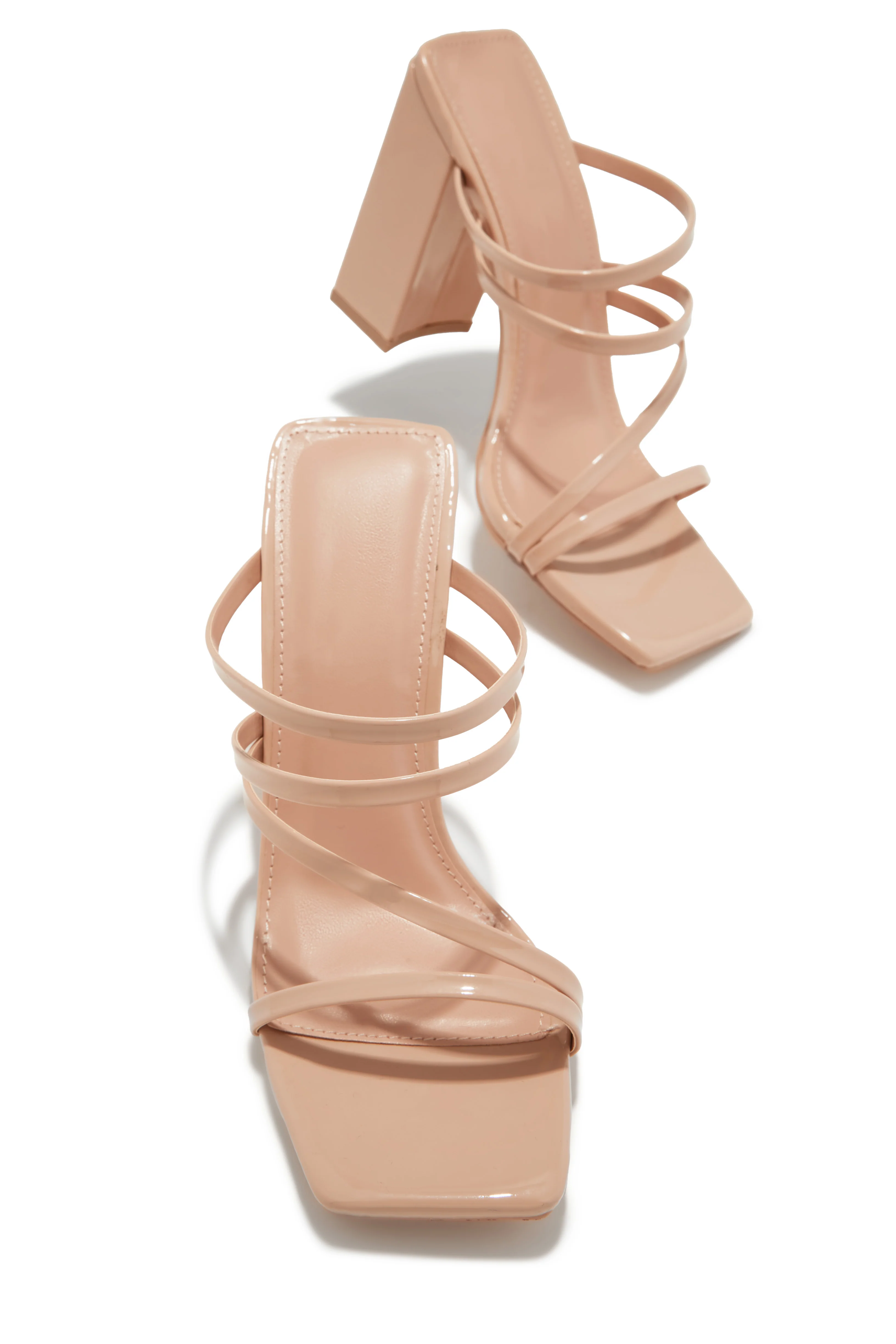 Jaziel Block Heel Mules - Nude - Image 2