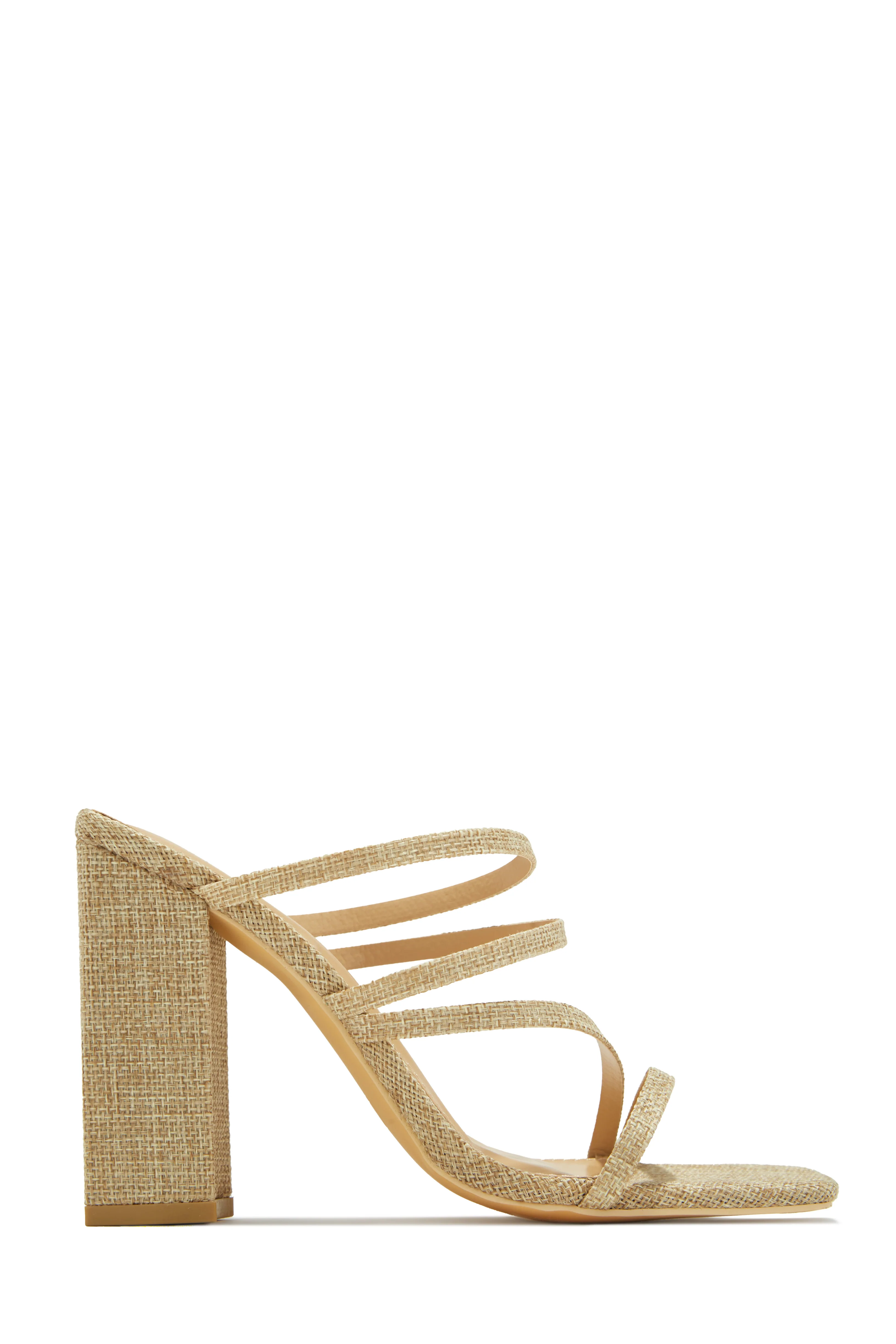 Jaziel Block Heel Mules - Nude - Image 8