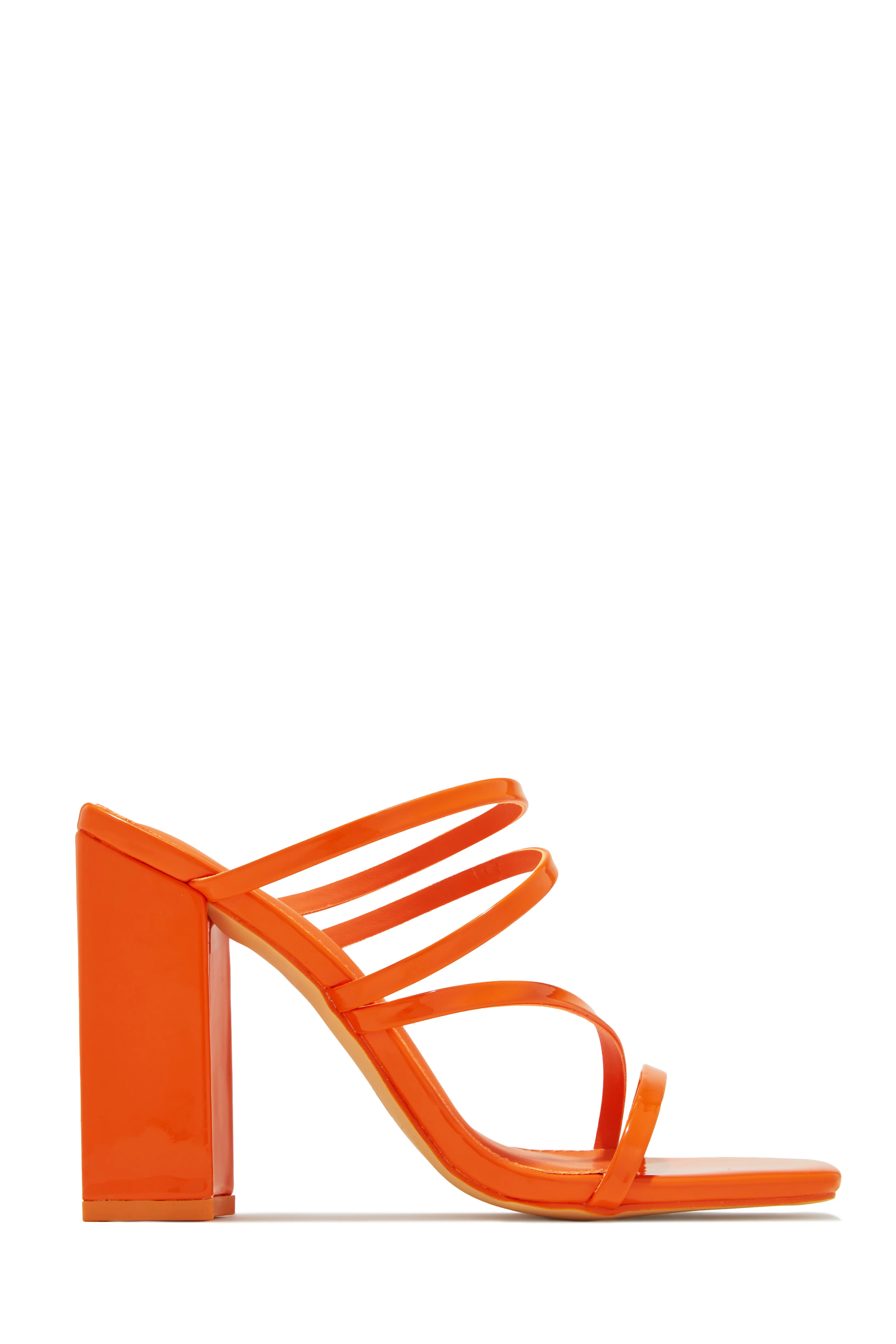 Jaziel Block Heel Mules - Orange - Image 5