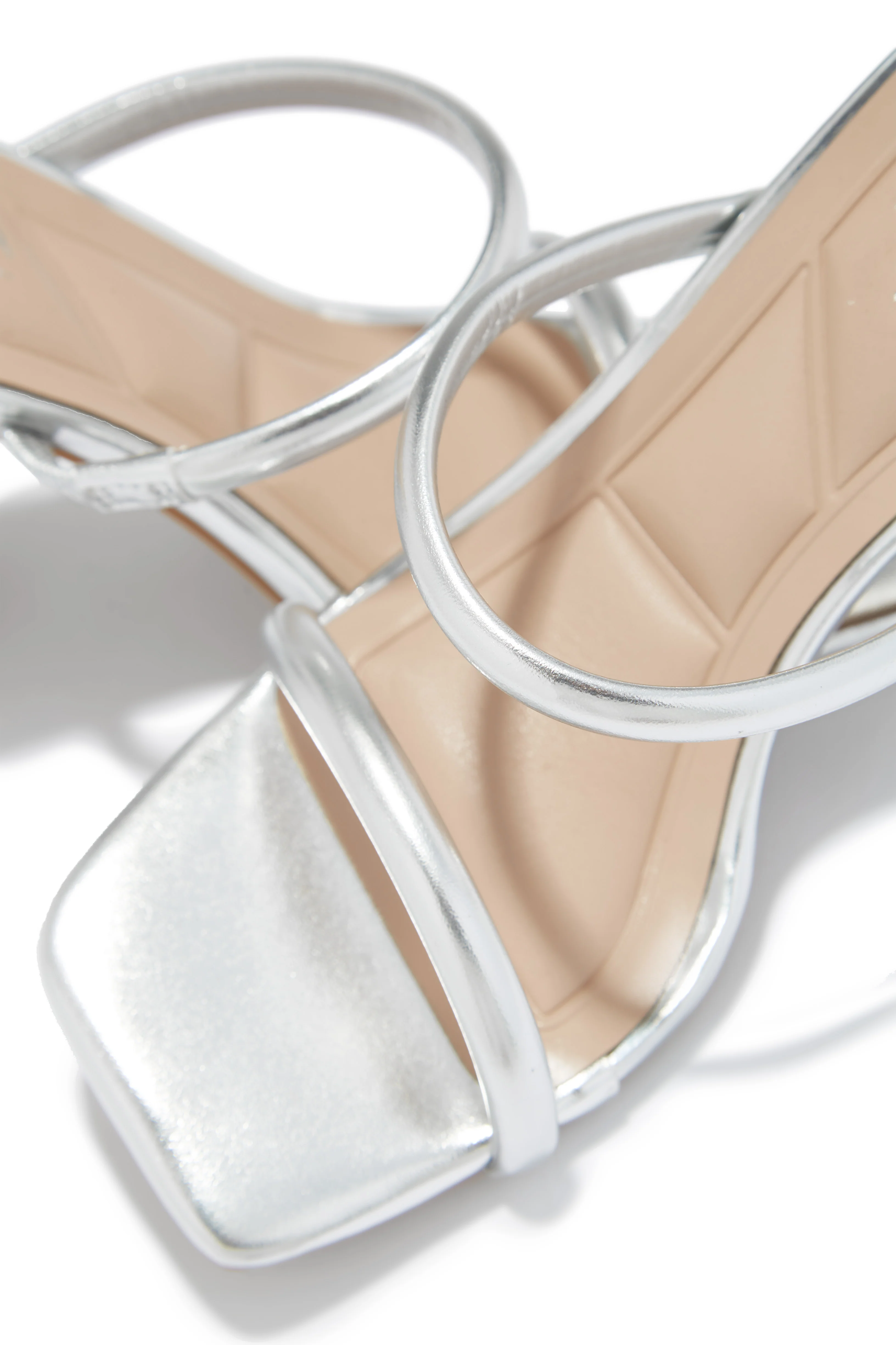 Jenna Block Heel Mules - Silver - Image 4