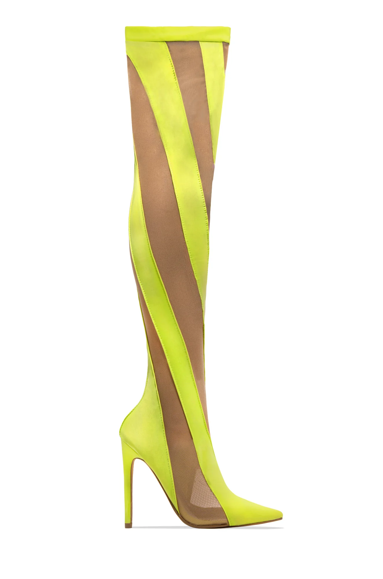 Jenner Over The Knee Heel Boots - Yellow - Image 6