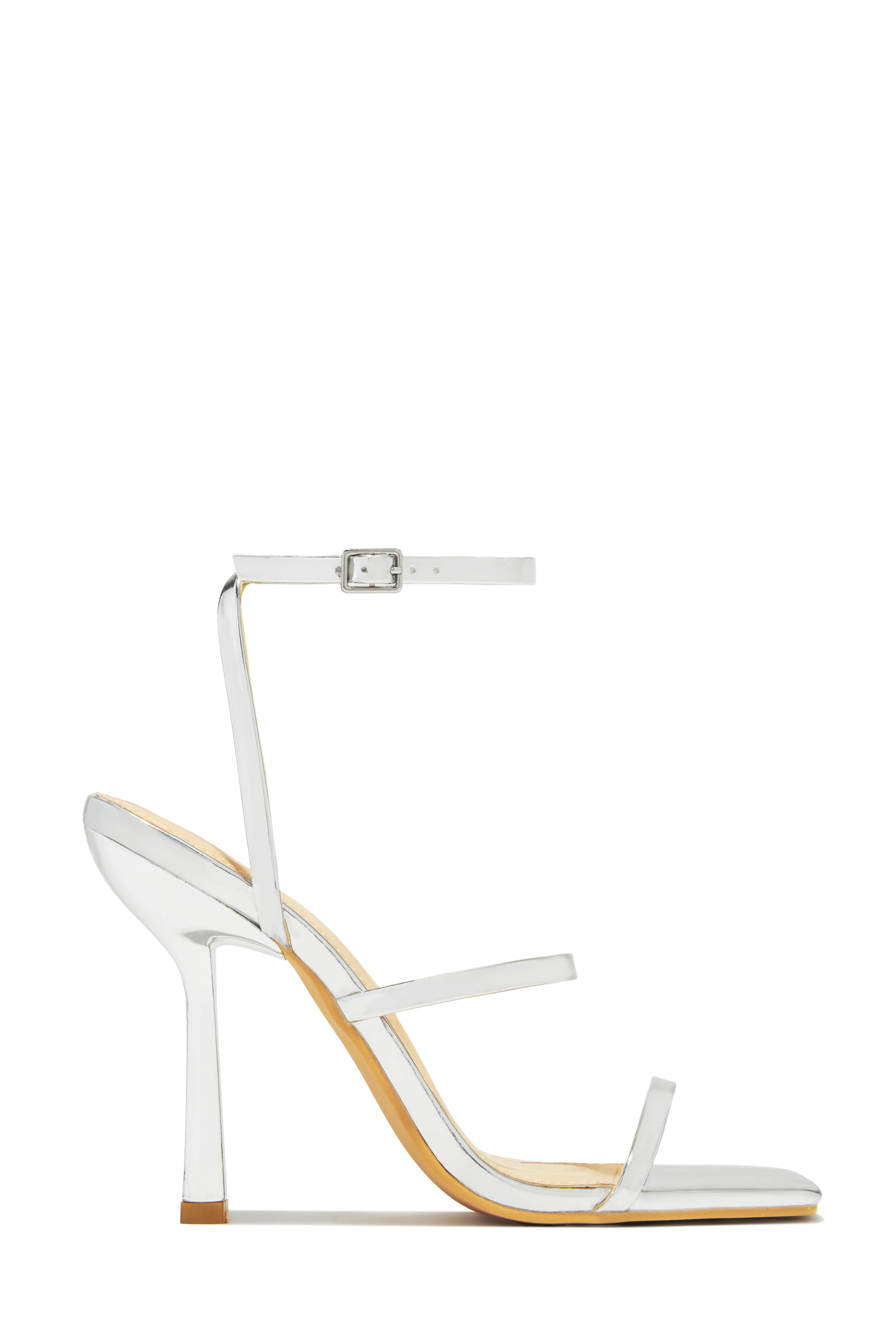 Jenny Single Sole High Heels - Silver - Image 4