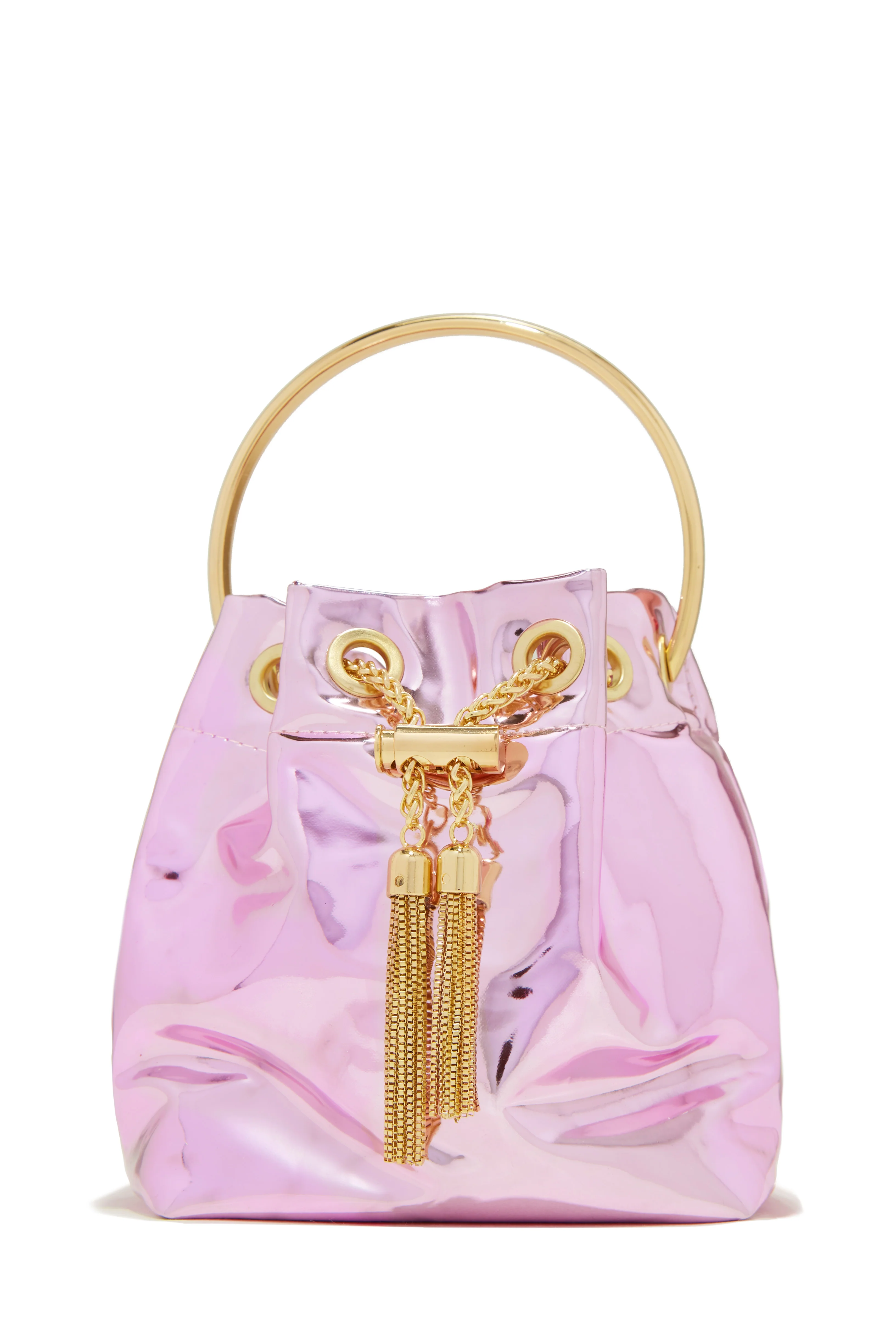 Jilian Metallic Bucket Bag - Green - Image 7